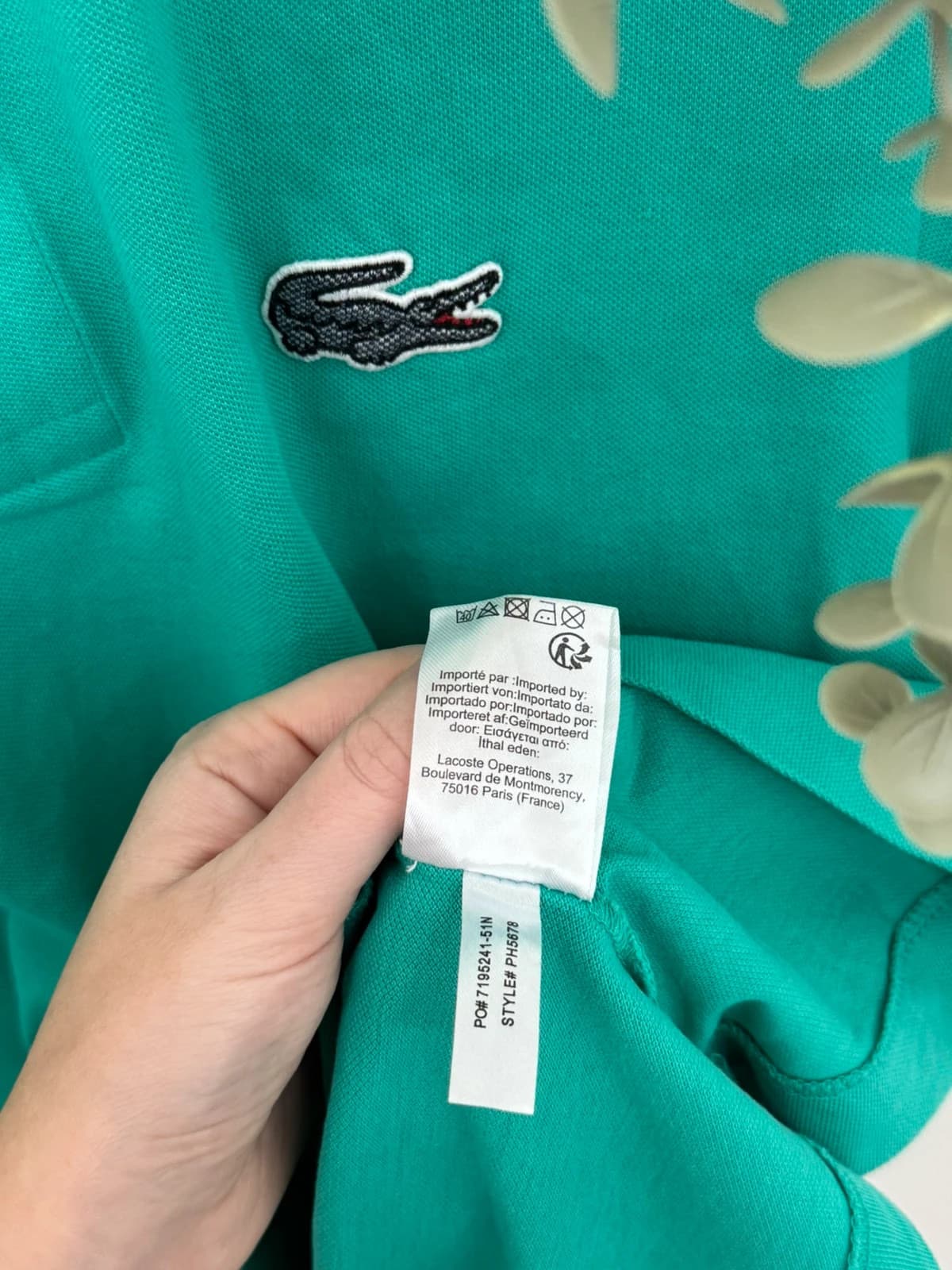 Polo piké Lacoste regular fit zielone, kontrastowy kołnierzyk, duże logo, rozmiar 4/M - PP2603253 - Zdjęcie 6/8