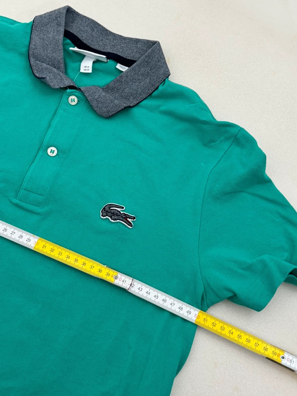 Polo piké Lacoste regular fit zielone, kontrastowy kołnierzyk, duże logo, rozmiar 4/M - PP2603253 - Zdjęcie 7/8