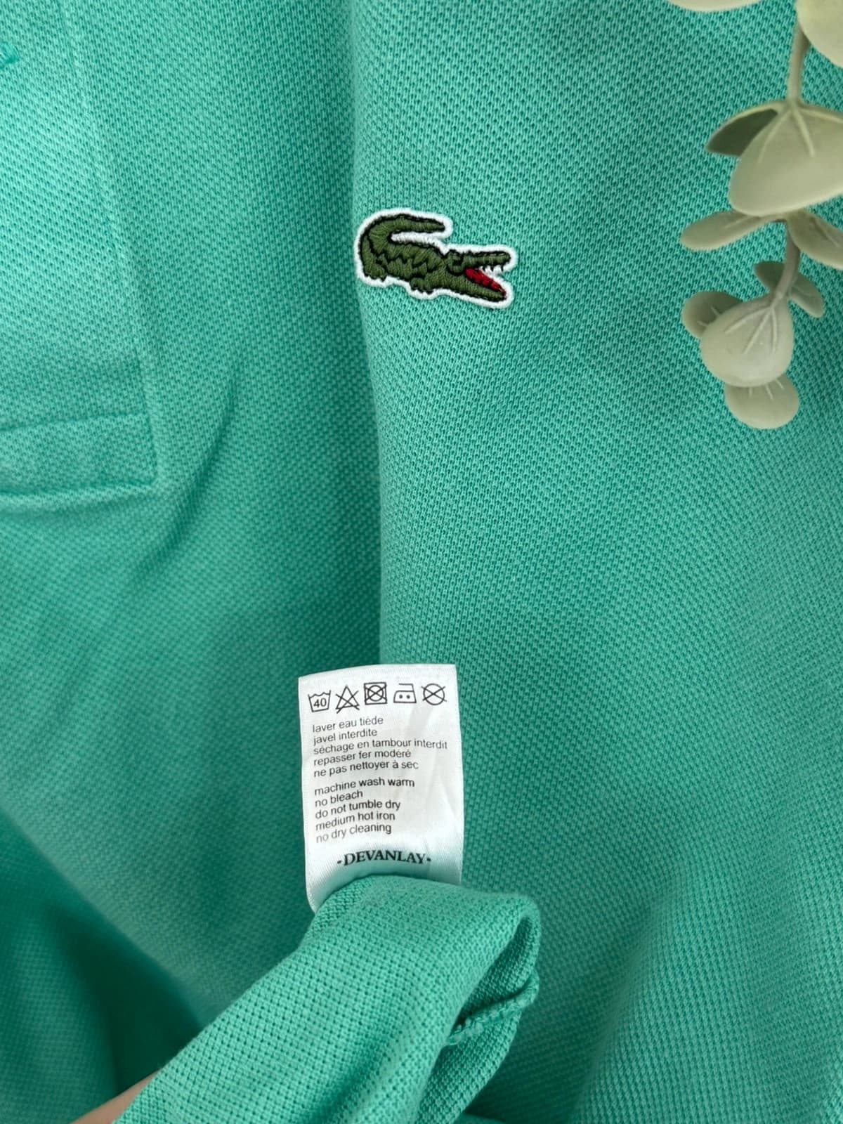 Polo piqué Lacoste vert turquoise taille 6/XL - PP2603258 - Photo 7/9