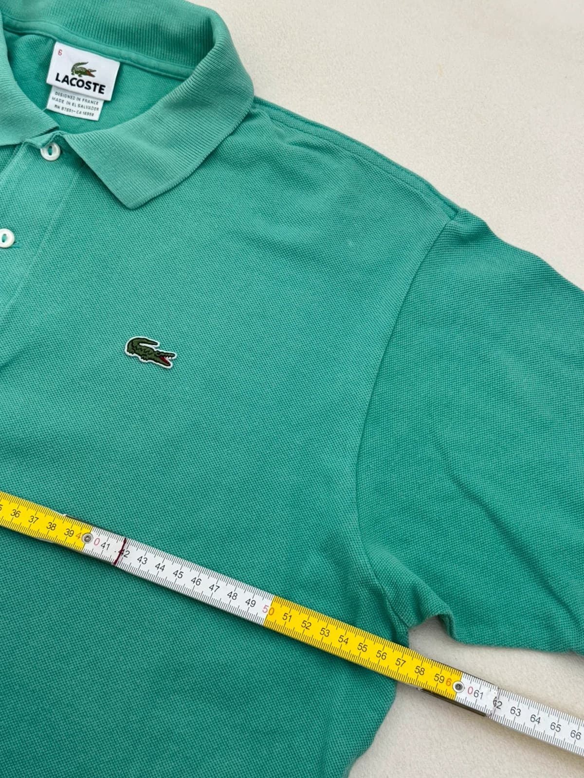 Polo piqué Lacoste vert turquoise taille 6/XL - PP2603258 - Photo 8/9