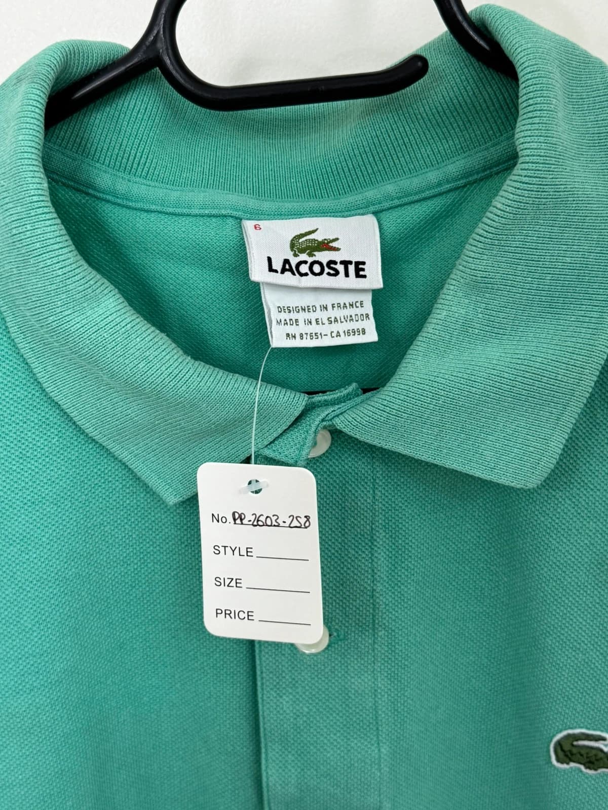 Polo piqué Lacoste vert turquoise taille 6/XL - PP2603258 - Photo 4/9