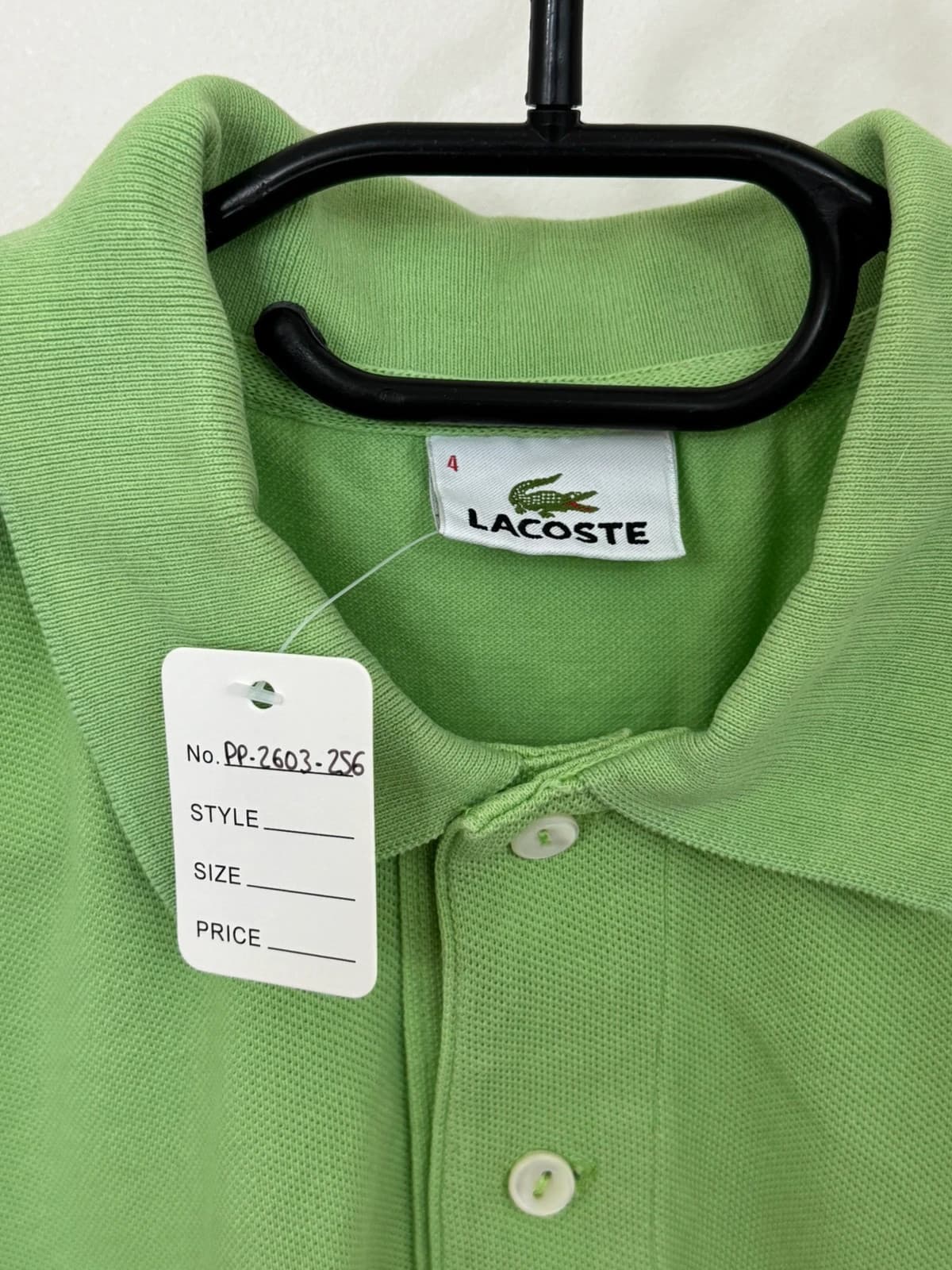 Polo piqué Lacoste vert pomme taille 4/M - PP2603256 - Photo 4/8