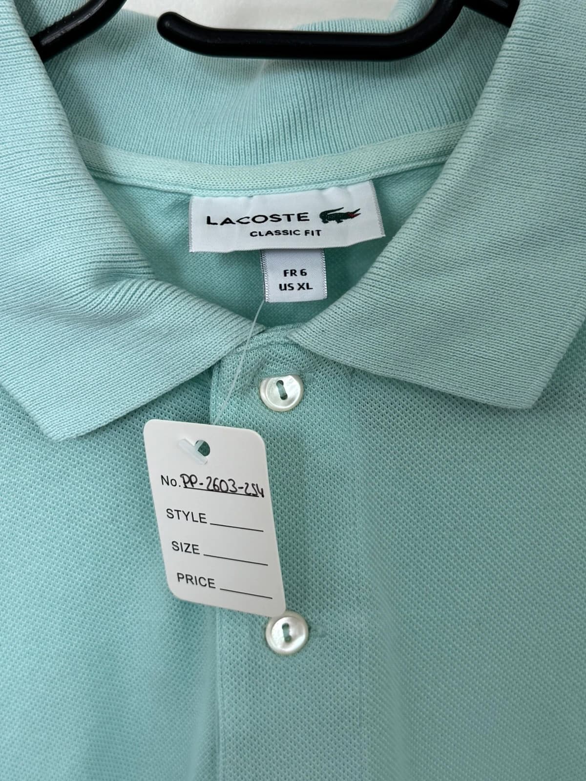 Polo piqué Lacoste classic fit verde agua talla 6/XL - PP2603254 - Foto 4/8