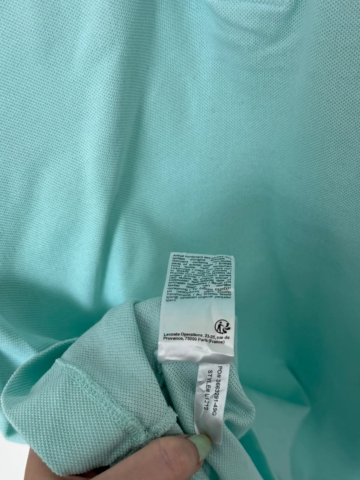 Polo piqué Lacoste classic fit verde agua talla 6/XL - PP2603254 - Foto 6/8