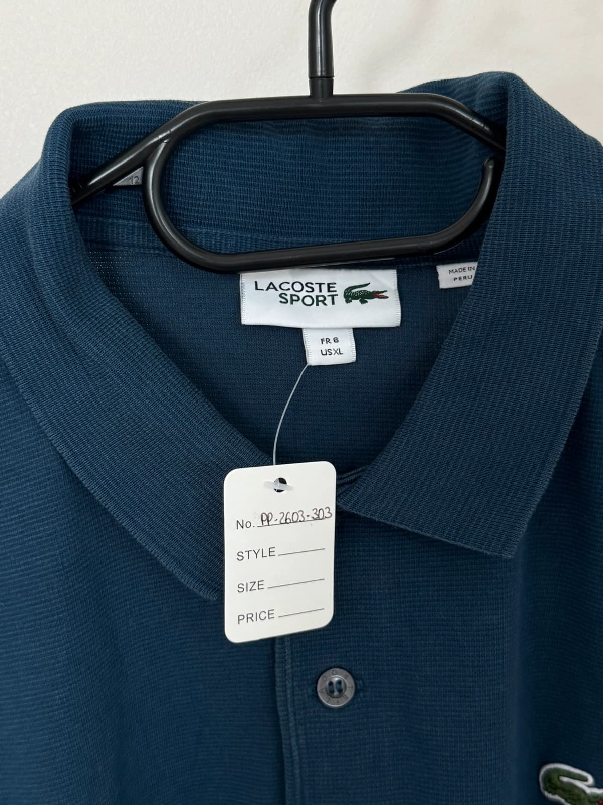 Polo piqué Lacoste Sport petrolowe rozmiar 6/XL - PP2603303 - Zdjęcie 4/9