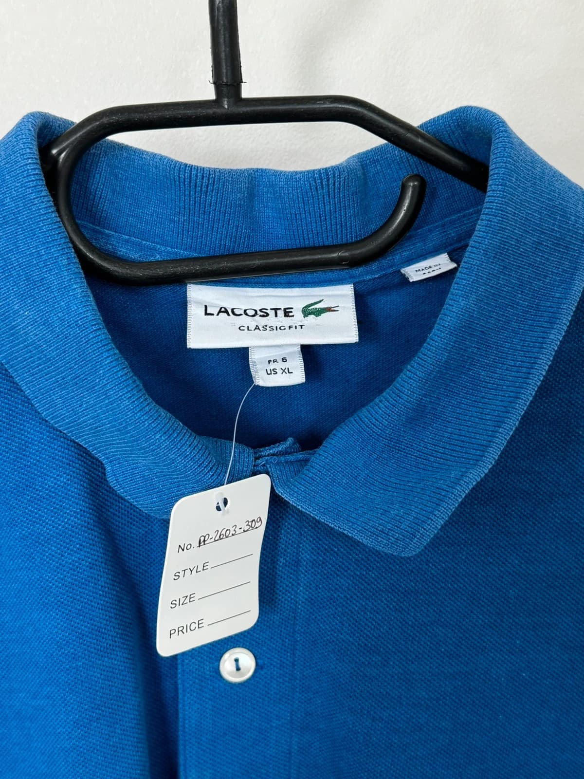 Polo piqué Lacoste bleu classique taille 6/XL - PP2603309 - Photo 4/8