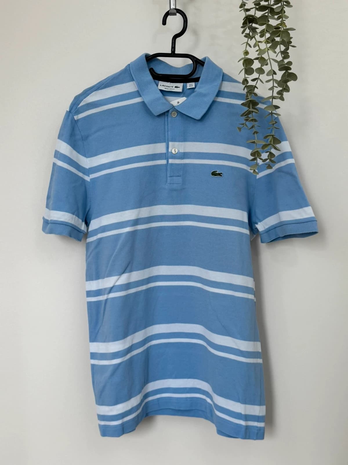 Polo piqué Lacoste rayé bleu ciel blanc taille 4/M - PP2603292 - Photo 2/8