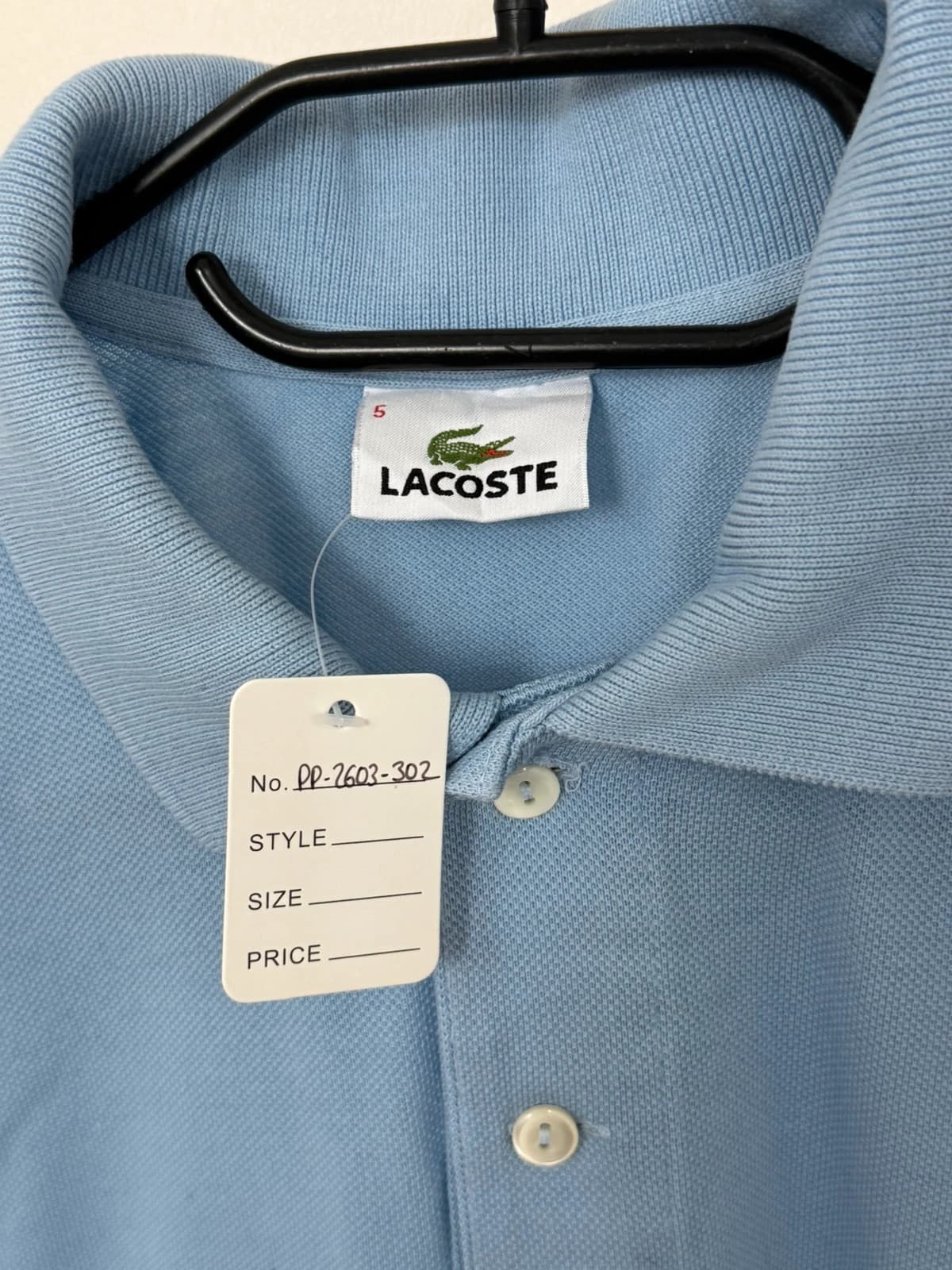 Polo piqué Lacoste błękitne rozmiar 5/L - PP2603302 - Zdjęcie 4/8