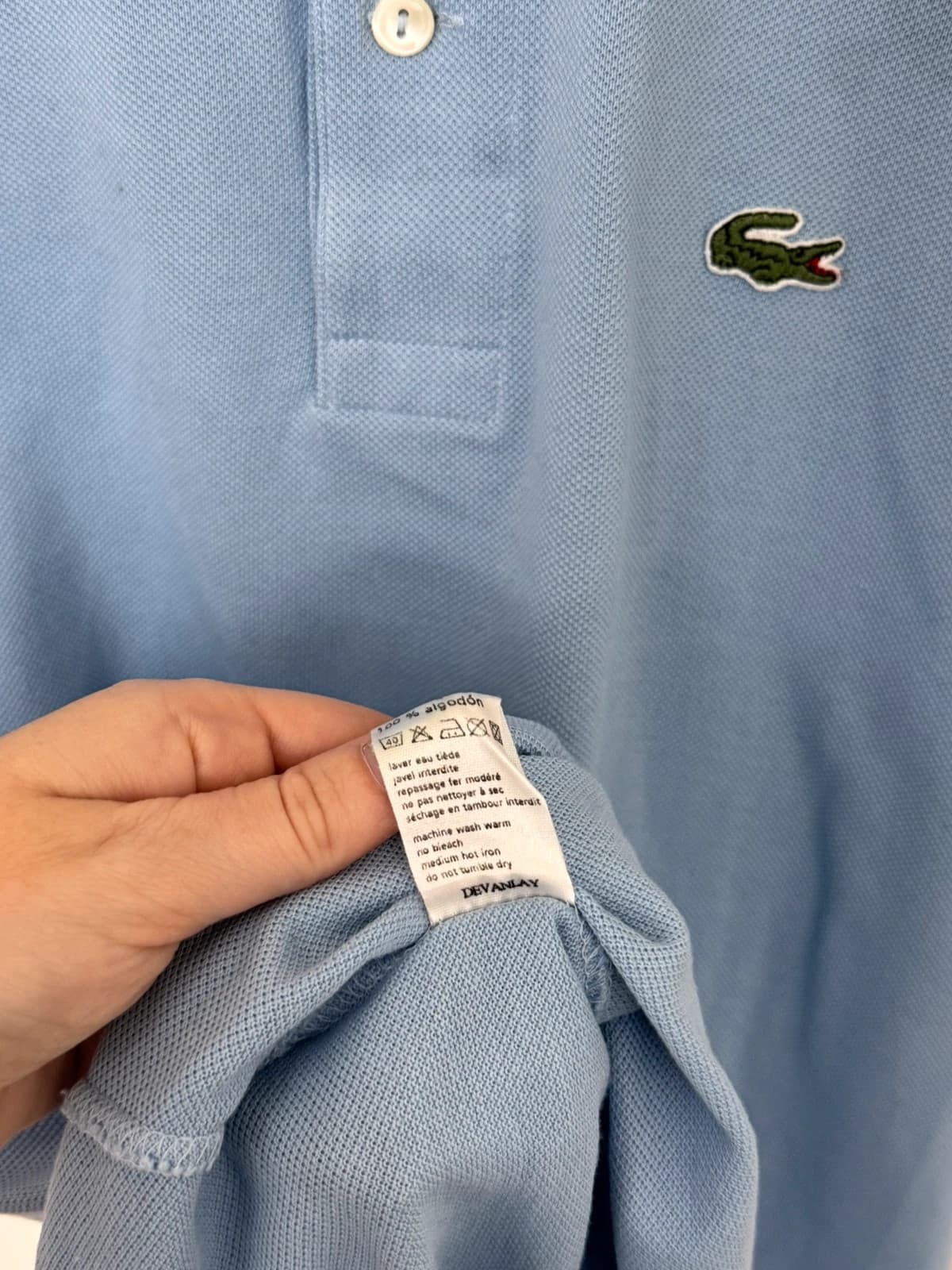 Polo piqué Lacoste błękitne rozmiar 5/L - PP2603302 - Zdjęcie 6/8