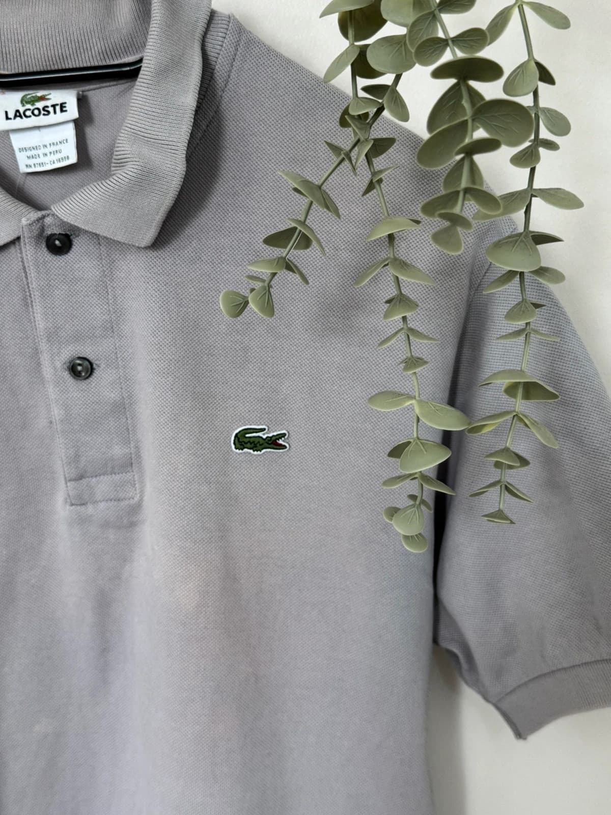 Polo piqué Lacoste gris clair taille 5/L - PP2603268 - Photo 3/9
