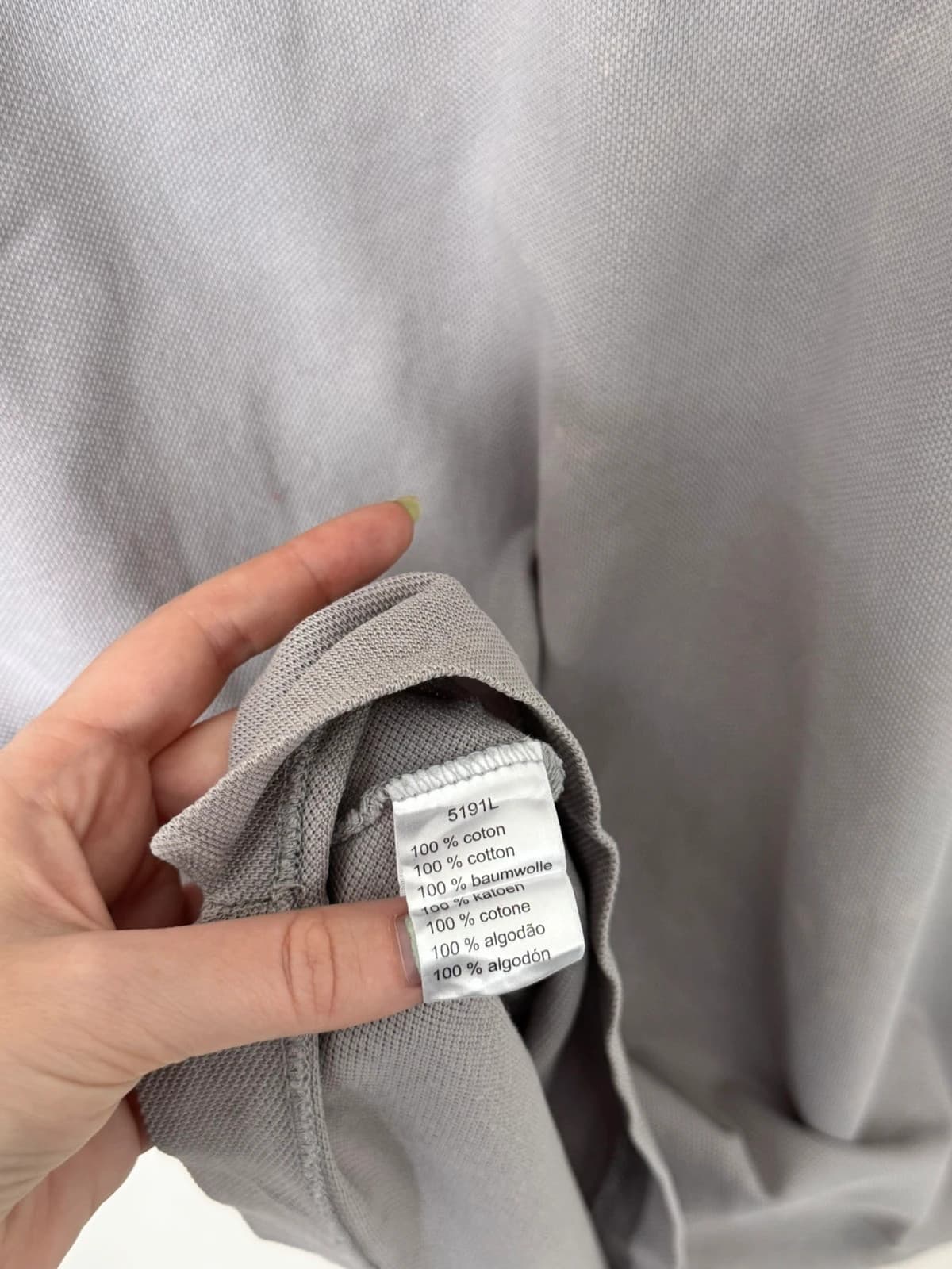 Polo piqué Lacoste gris clair taille 5/L - PP2603268 - Photo 6/9
