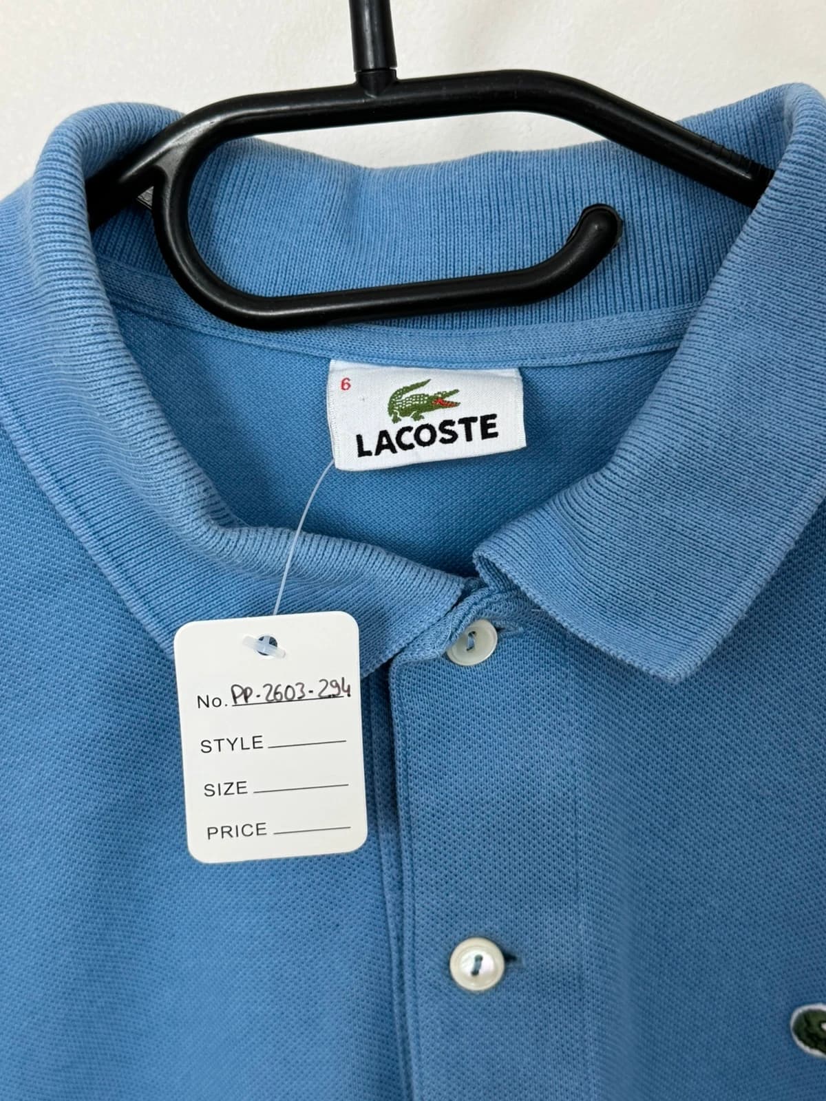 Polo piqué Lacoste błękitne krój klasyczny rozmiar 6/XL - PP2603294 - Zdjęcie 4/7