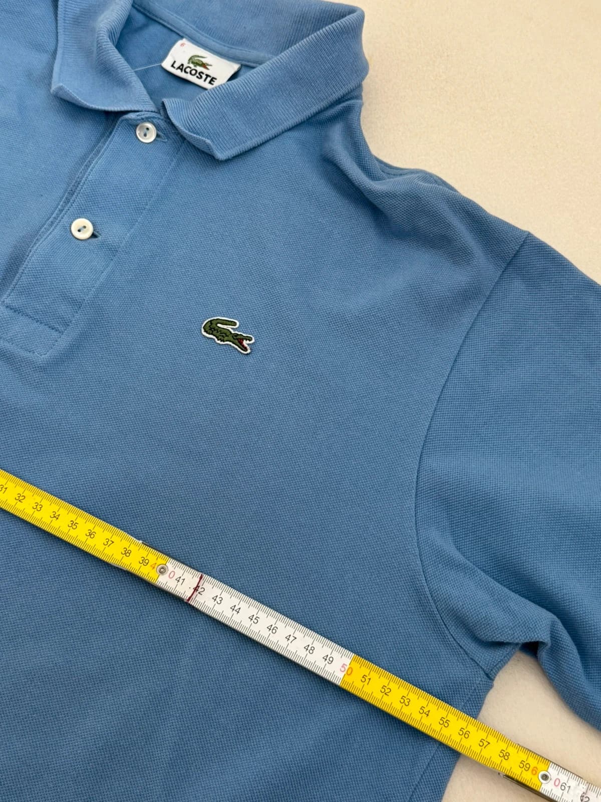 Polo piqué Lacoste błękitne krój klasyczny rozmiar 6/XL - PP2603294 - Zdjęcie 6/7