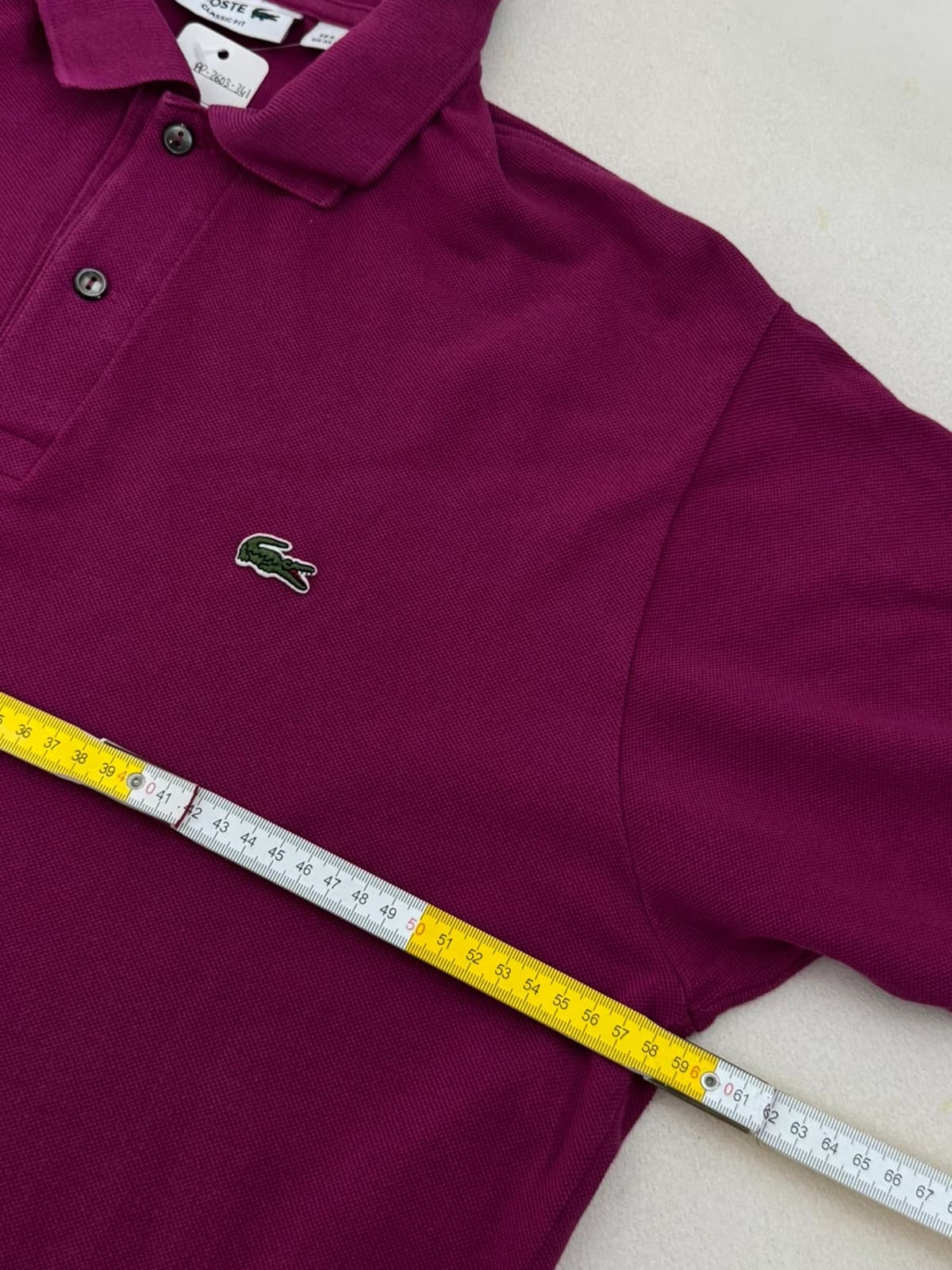 Polo piqué Lacoste różowe fuksja krój klasyczny rozmiar 6/XL - PP2603341 - Zdjęcie 6/7