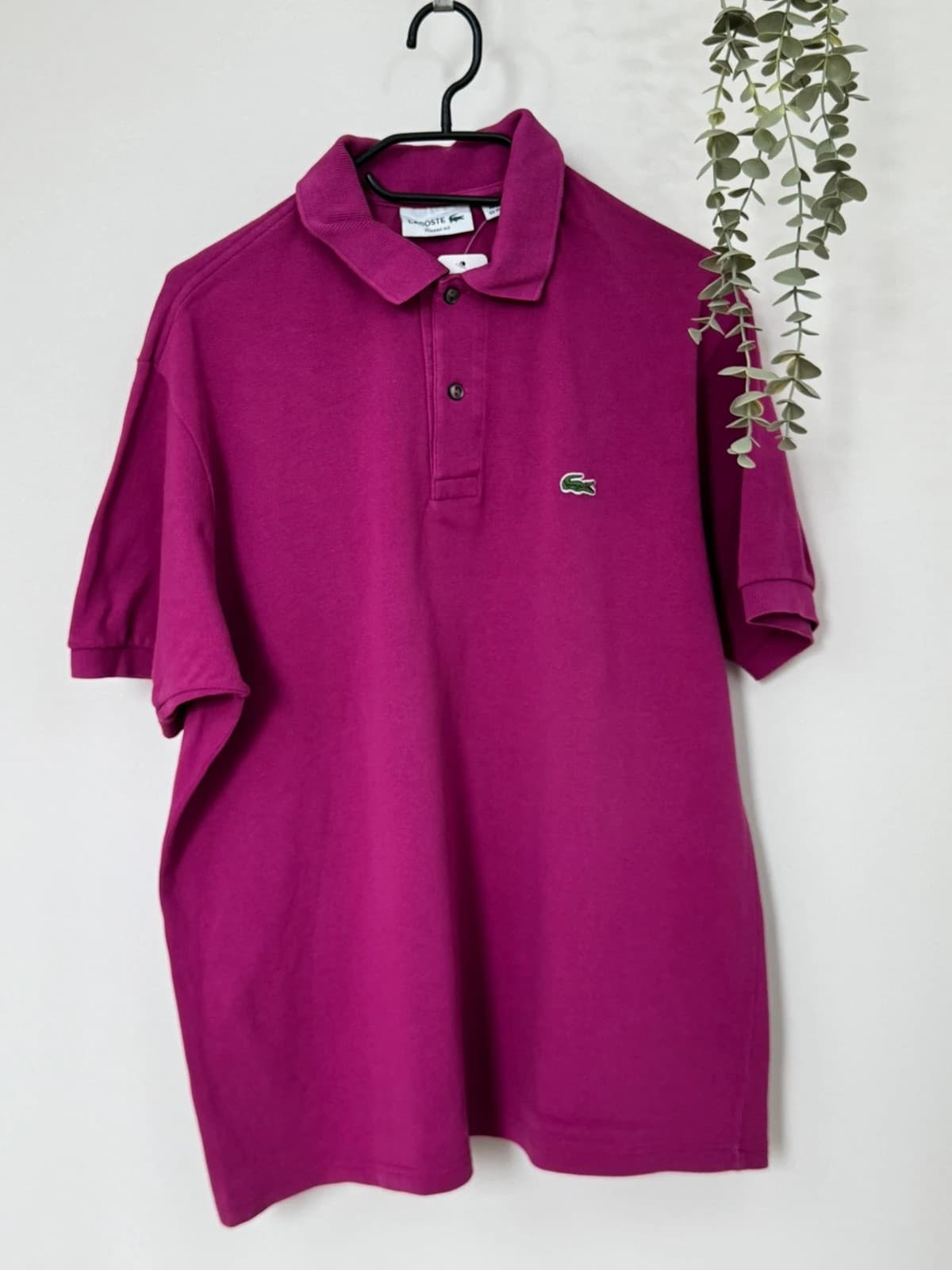Polo piqué Lacoste różowe fuksja krój klasyczny rozmiar 6/XL - PP2603341 - Zdjęcie 2/7