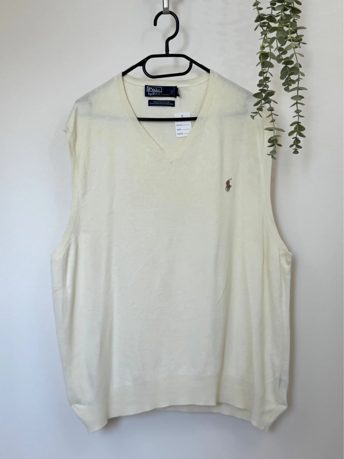 Pull sans manches Ralph Lauren crème logo brodé taille XXL - PP2603374 - Photo 2/7