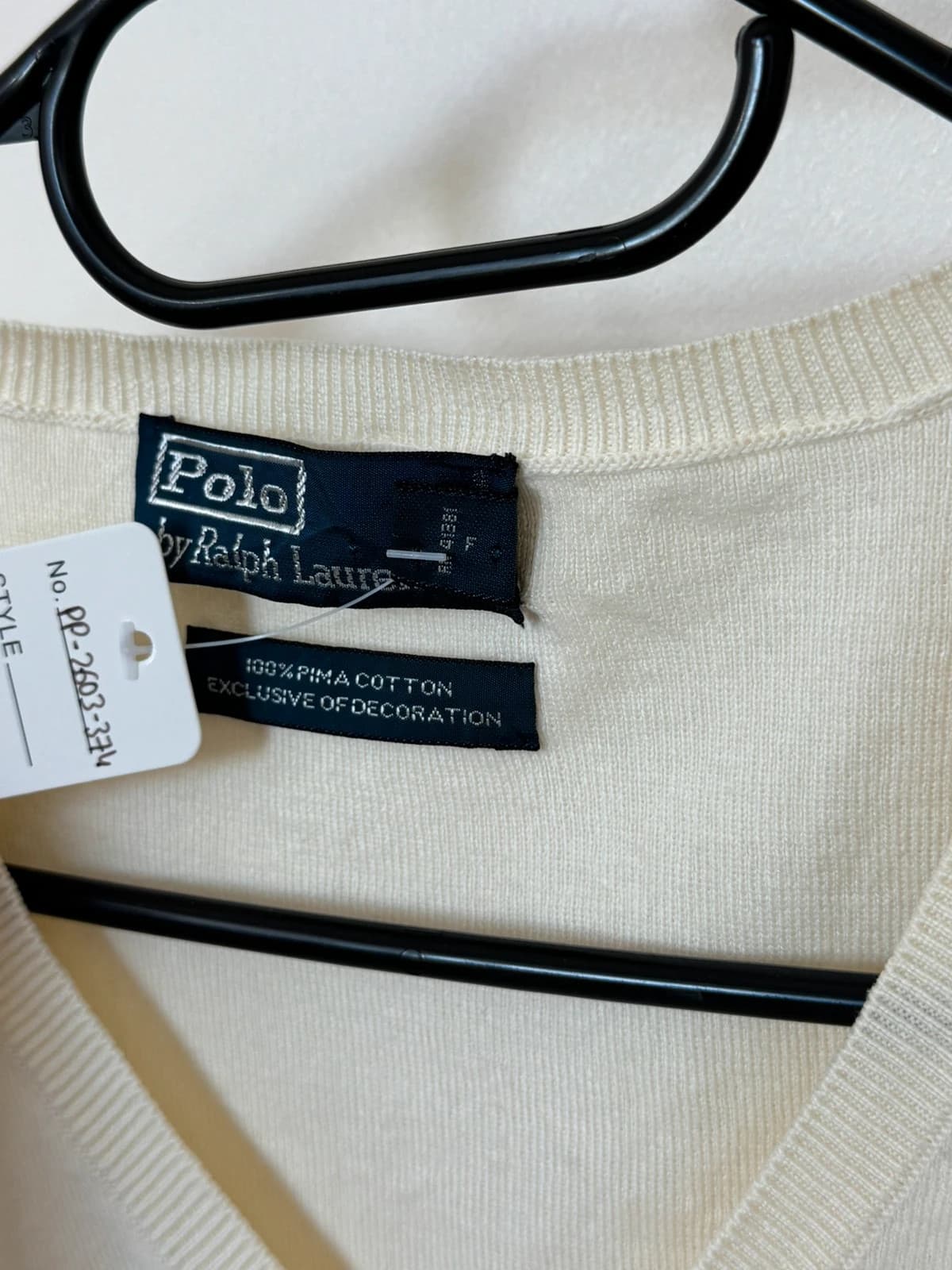 Pull sans manches Ralph Lauren crème logo brodé taille XXL - PP2603374 - Photo 5/7
