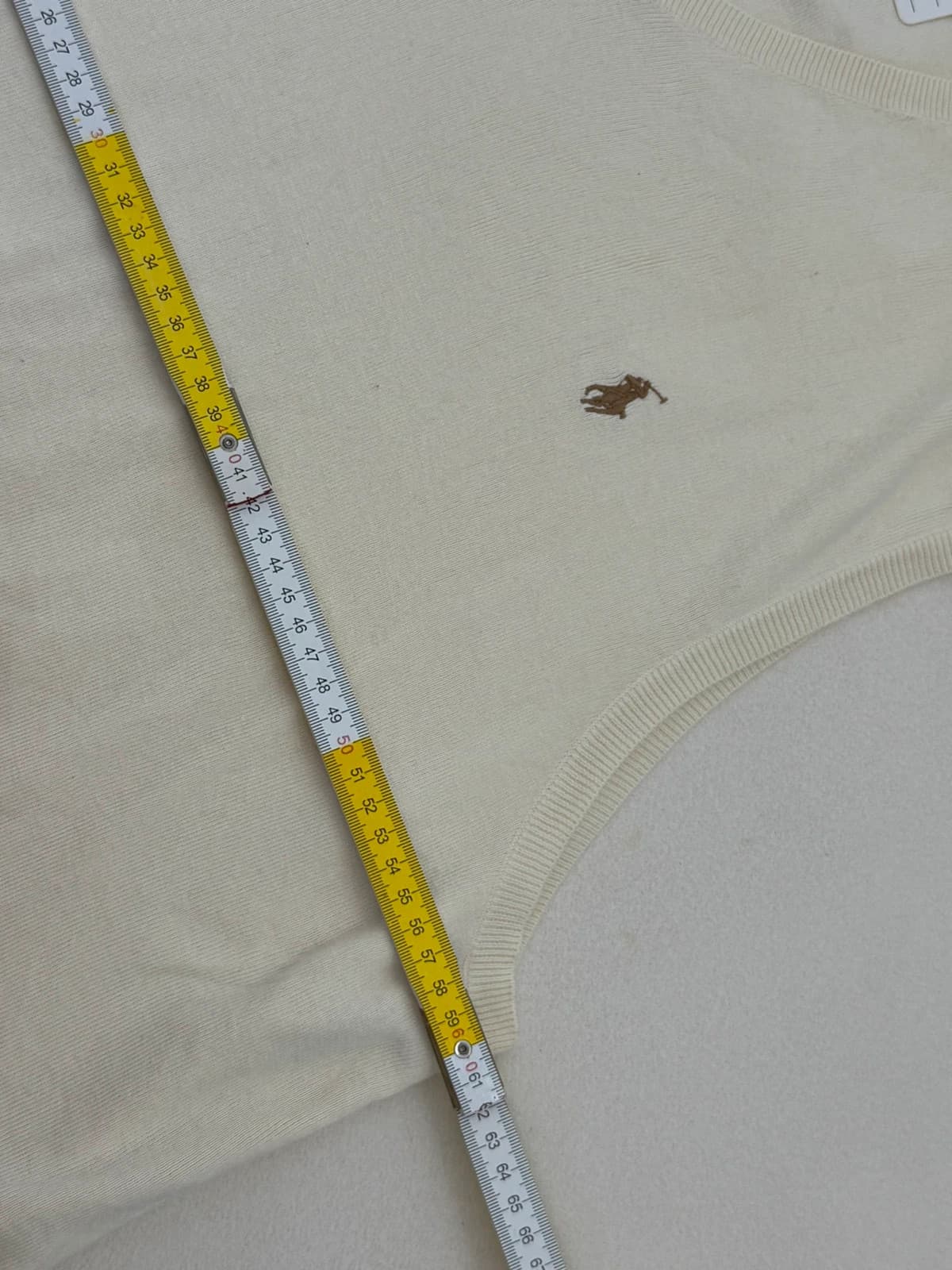 Pull sans manches Ralph Lauren crème logo brodé taille XXL - PP2603374 - Photo 7/7