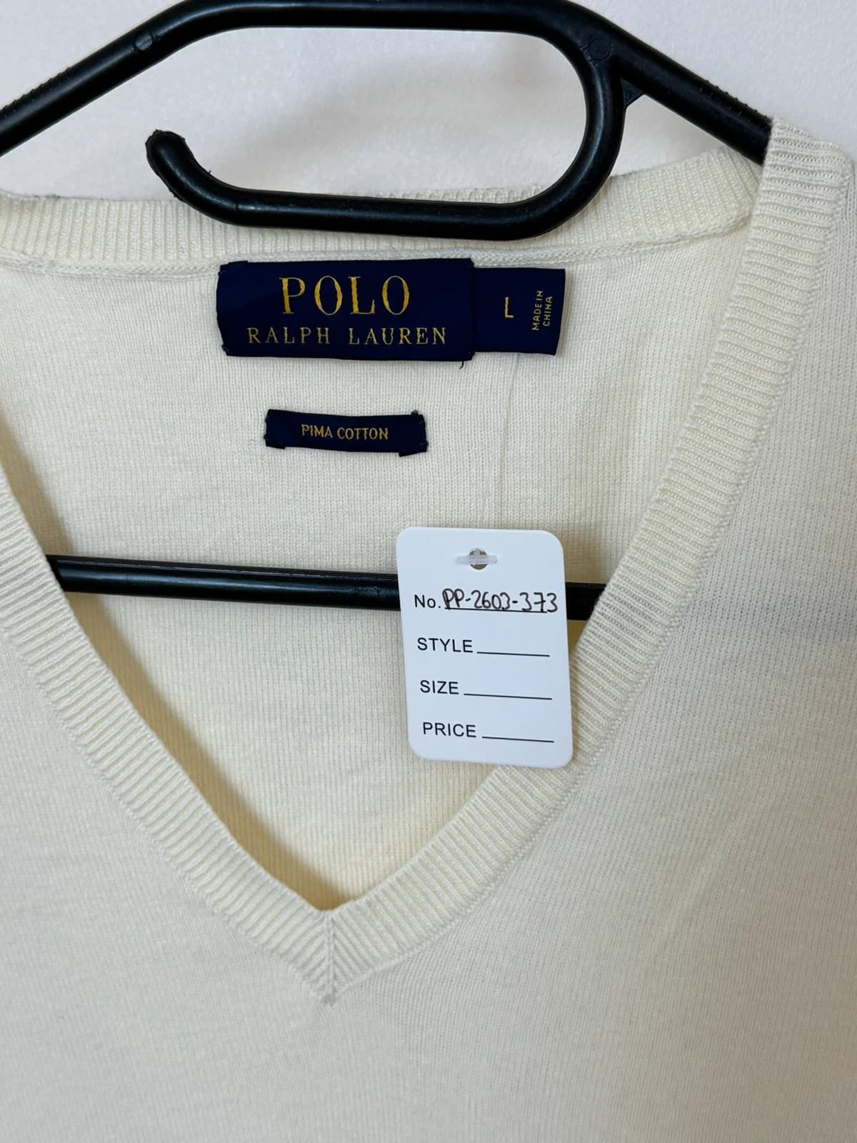 Pull coton sans manches Ralph Lauren blanc cassé taille L - PP2603373 - Photo 4/7