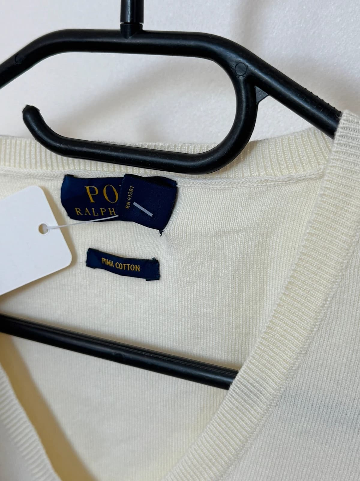 Pull coton sans manches Ralph Lauren blanc cassé taille L - PP2603373 - Photo 5/7