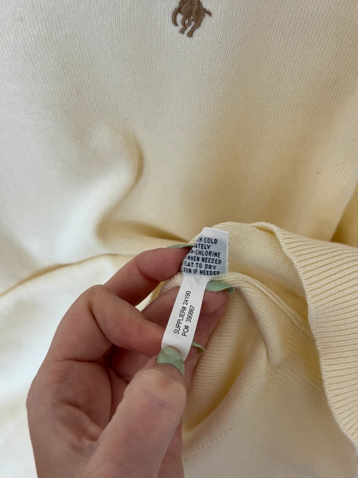 Pull coton sans manches Ralph Lauren blanc cassé taille L - PP2603373 - Photo 6/7