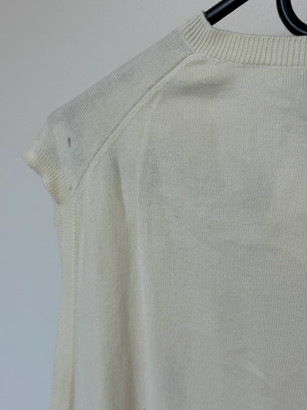 Pull coton sans manches Ralph Lauren blanc cassé taille L - PP2603373 - Photo 7/7