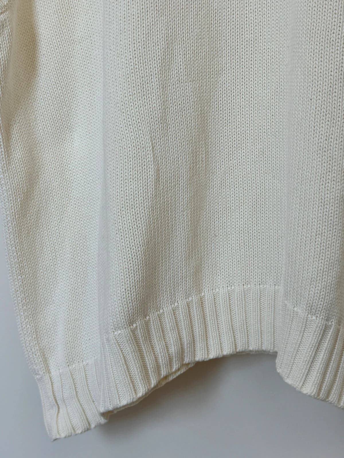 Pull sans manches col V coton Ralph Lauren blanc cassé taille XXL - PP260337 - Photo 6/8