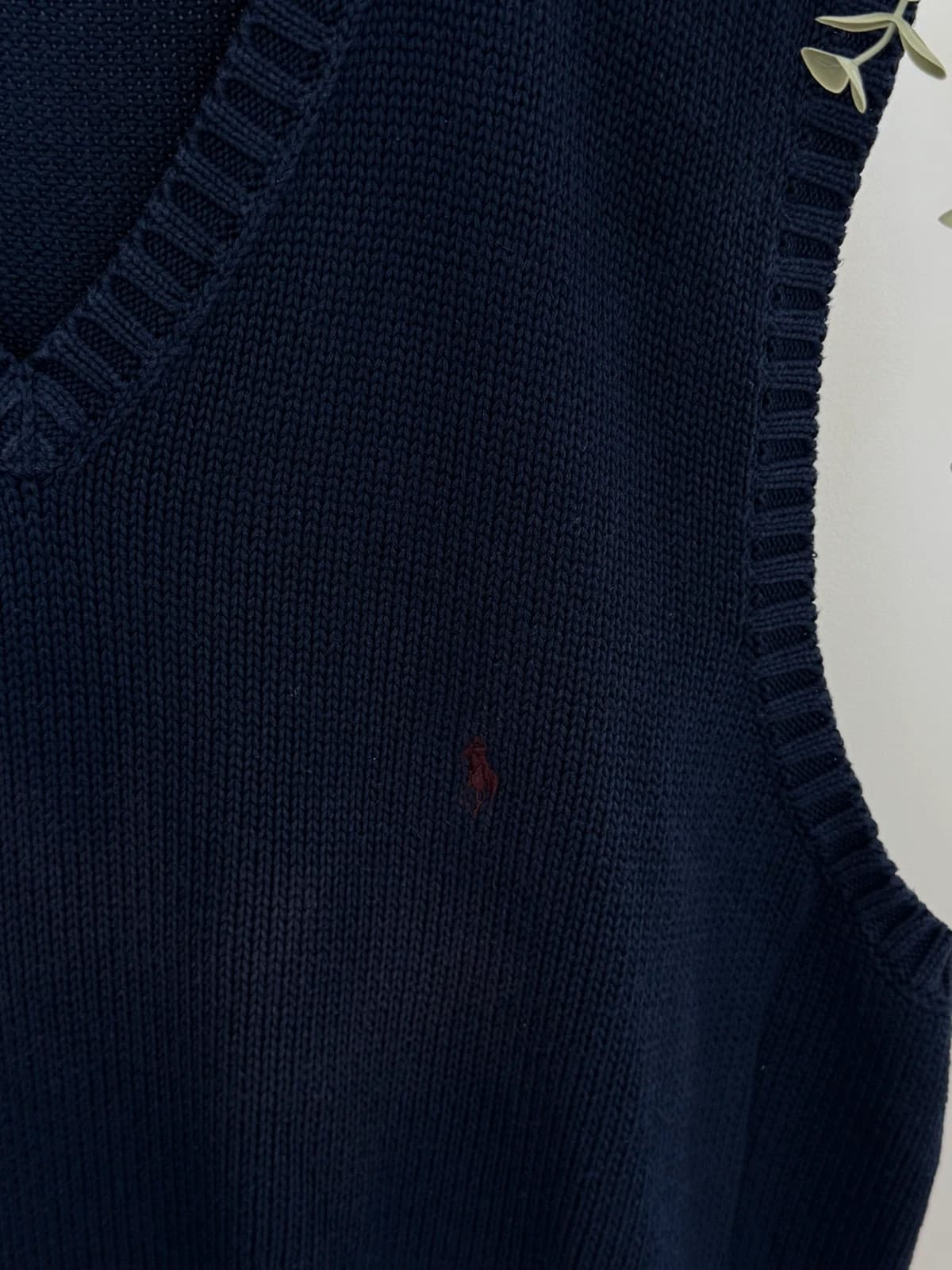 Pull sans manches maille Ralph Lauren bleu marine taille XXL - PP2603404 - Photo 3/8