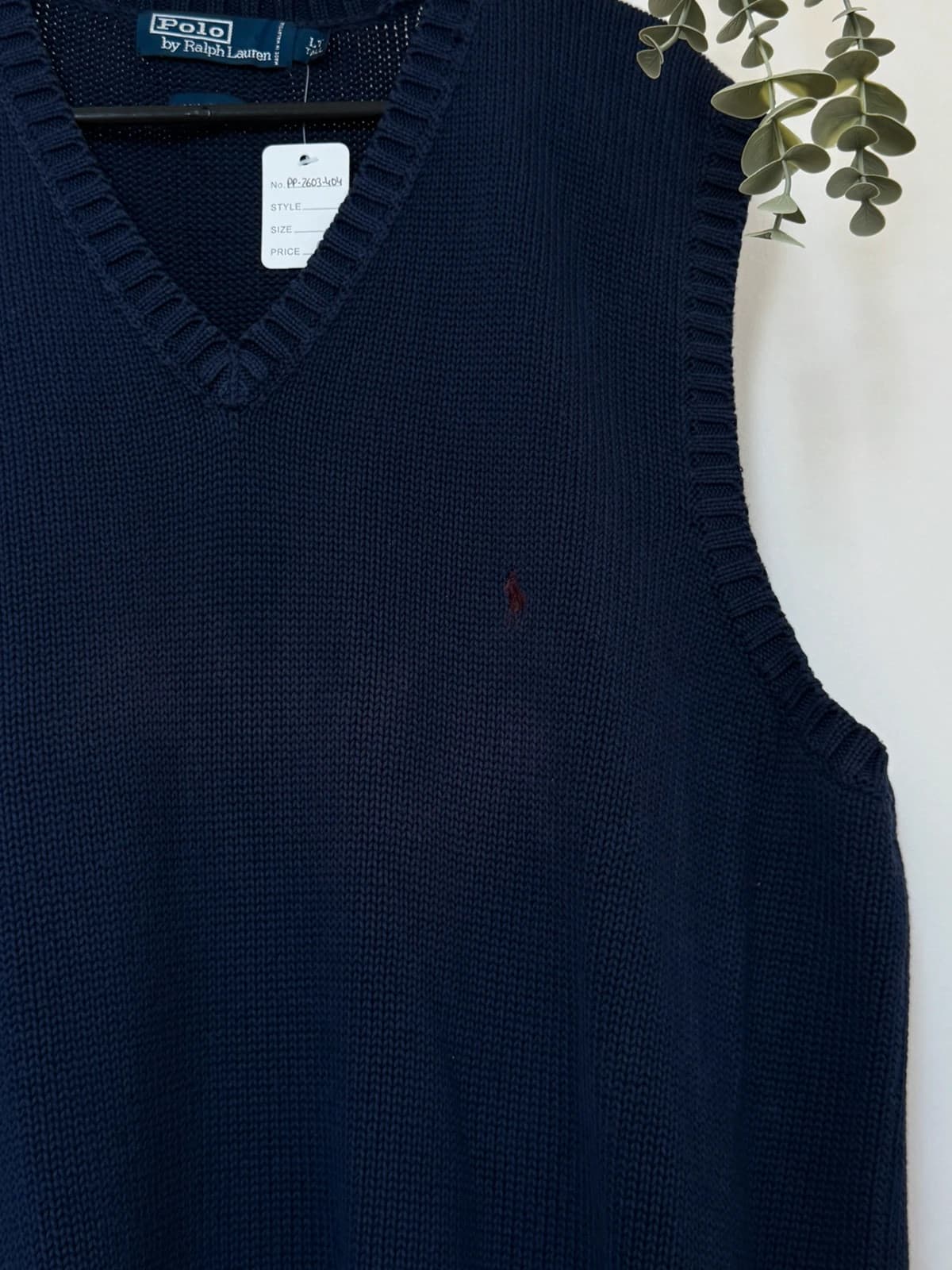 Pull sans manches maille Ralph Lauren bleu marine taille XXL - PP2603404 - Photo 6/8