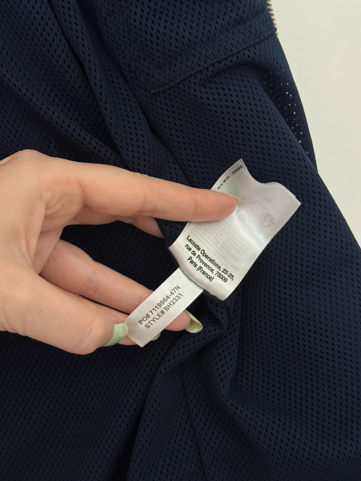 Veste légère déperlante Lacoste capuche bleu marine taille 54/XL - Photo 10/13