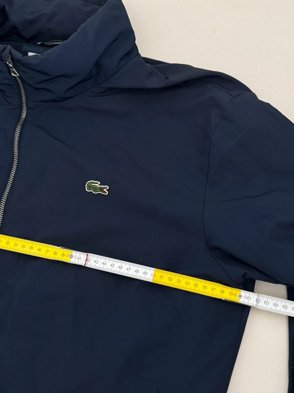 Veste légère déperlante Lacoste capuche bleu marine taille 54/XL - Photo 12/13