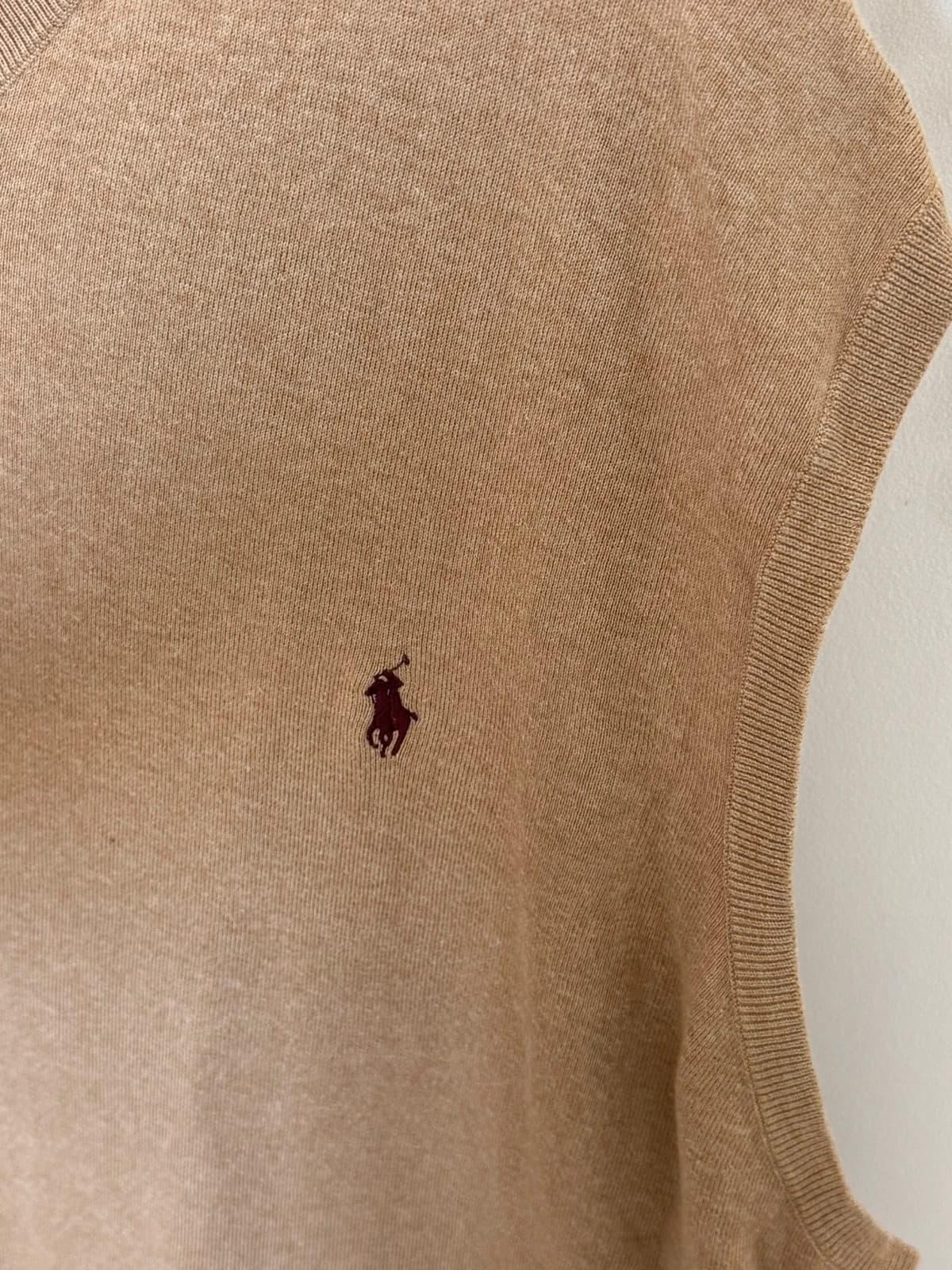 Αμάνικο πουλόβερ με λαιμόκοψη V από βαμβάκι Ralph Lauren καμέλ, μέγεθος 3XL - PP2603381 - Φωτογραφία 8/9