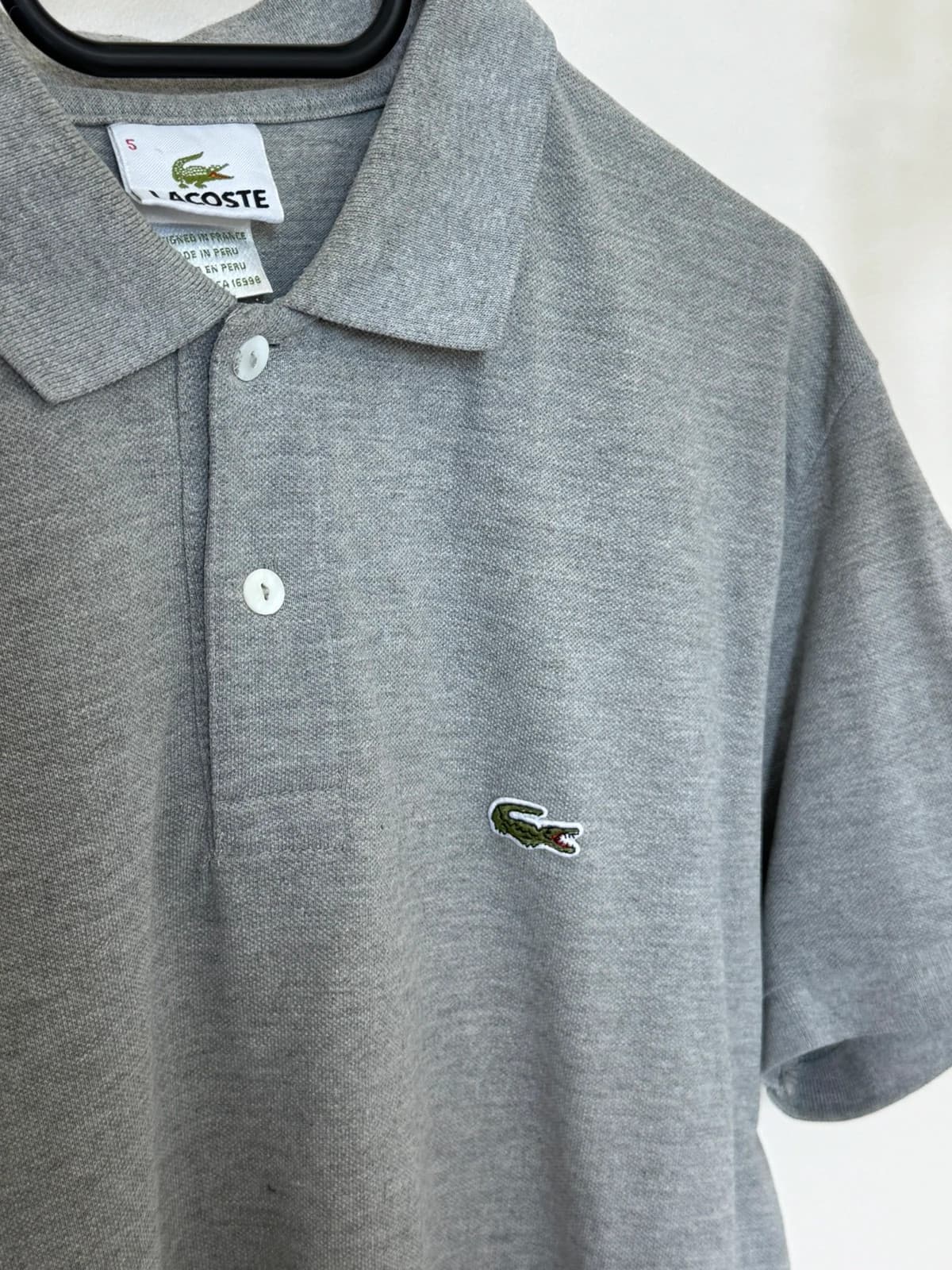 Polo Lacoste jasnoszary melanż, rozmiar 5/M - PP2603278 - Zdjęcie 3/6