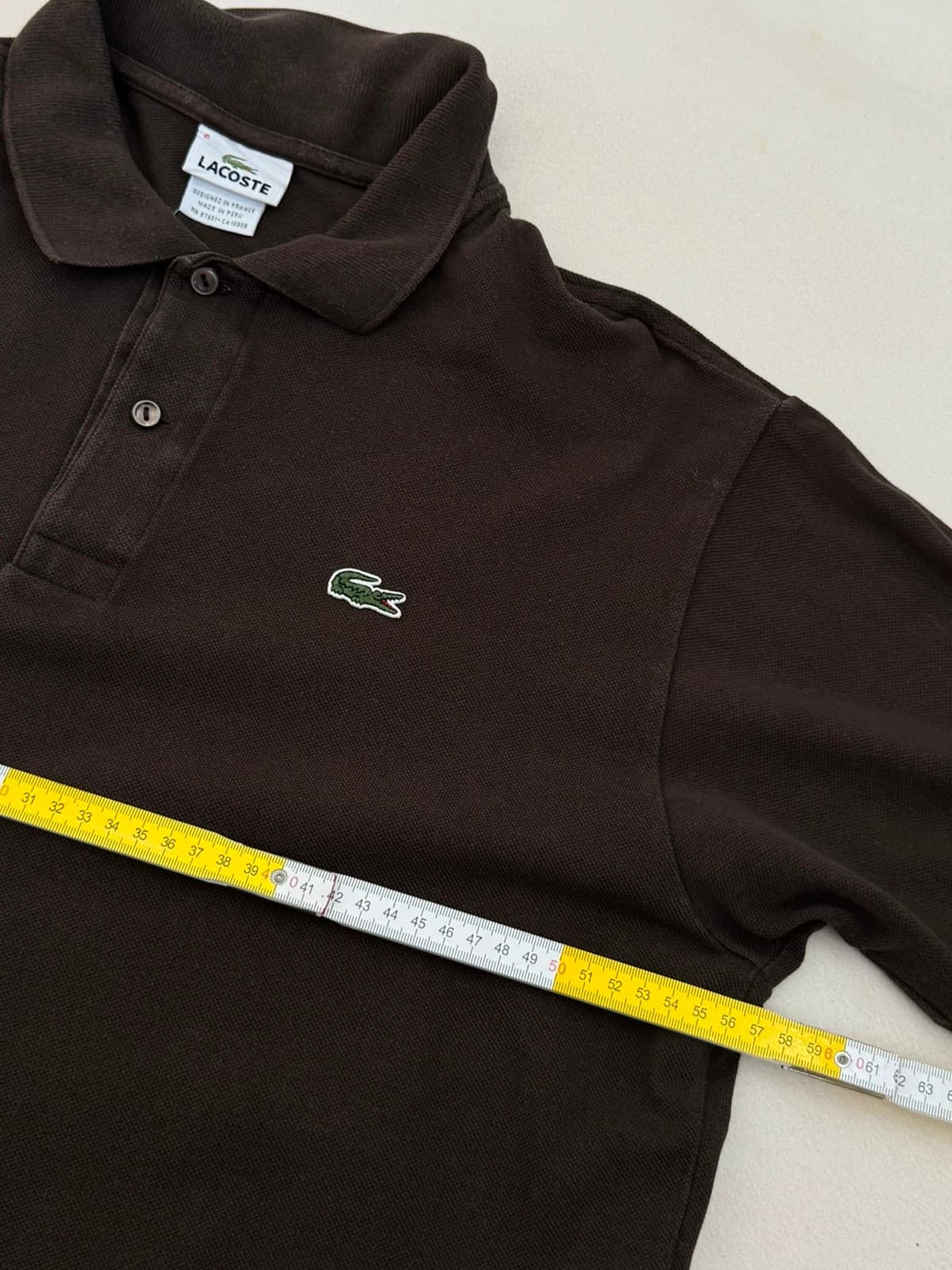 Polo pikowane Lacoste brązowe, rozmiar 6/XL - PP2603277 - Zdjęcie 7/8
