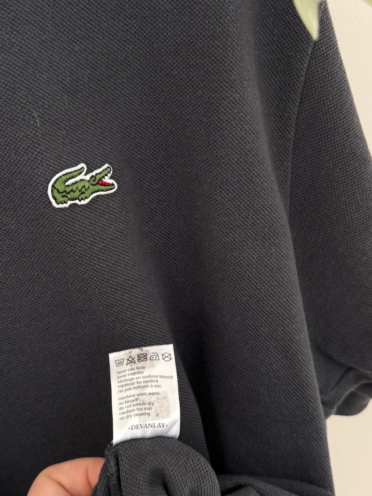 Polo piqué Lacoste gris anthracite taille 5/L - PP2603270 - Photo 5/9