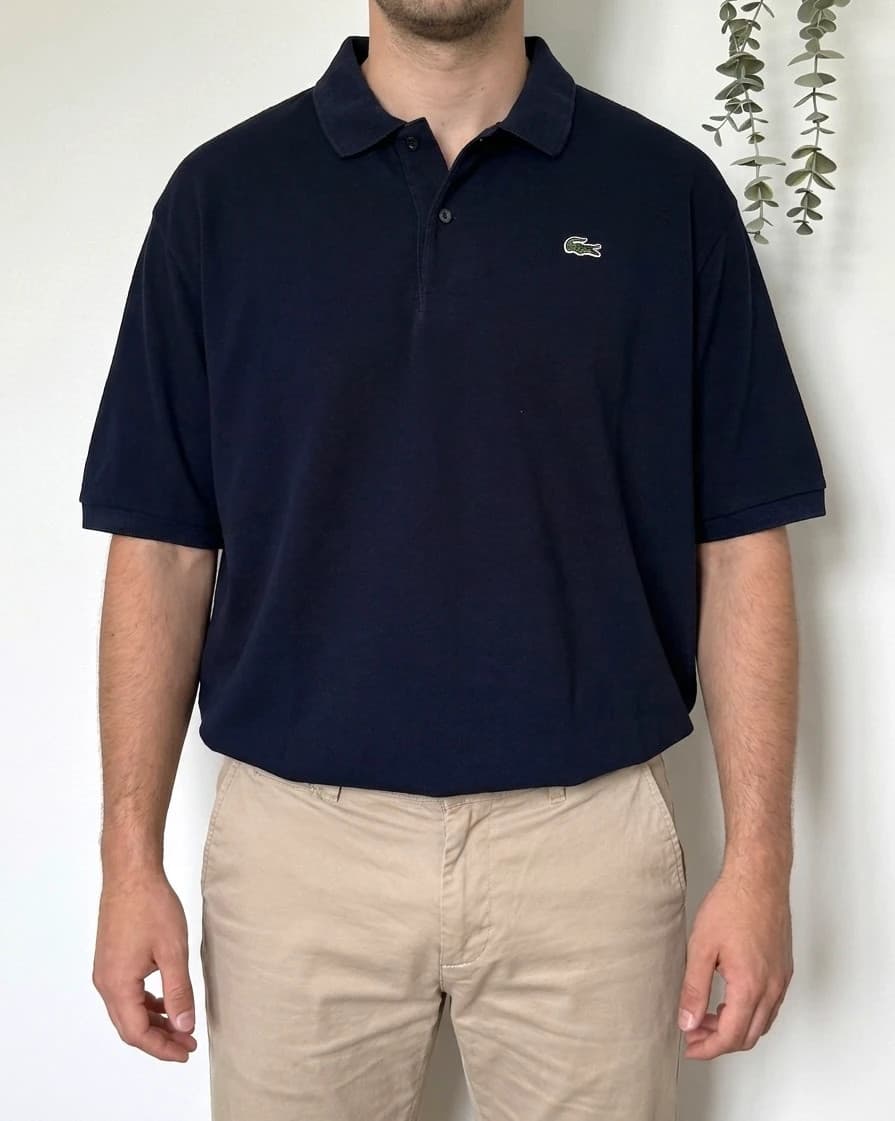 Polo piqué Lacoste bleu marine taille 1XLT - PP2603393 - Photo 1/8
