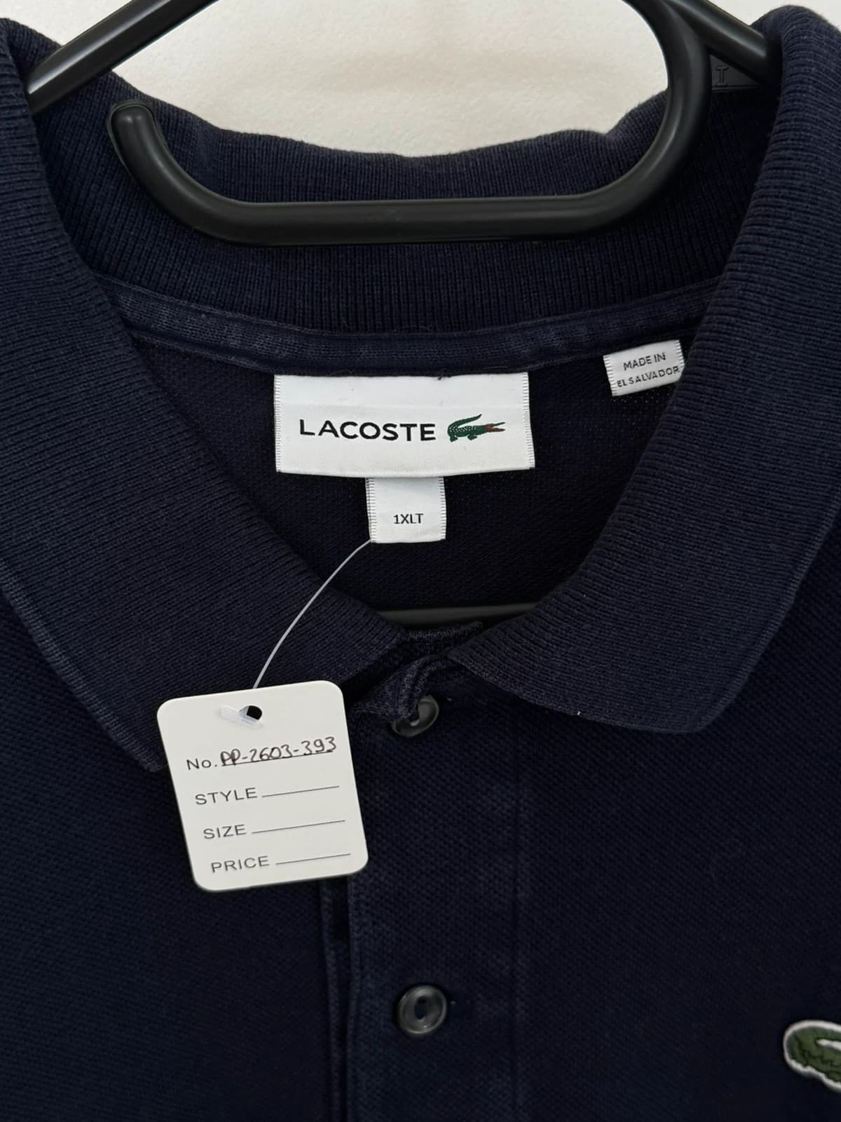 Polo piqué Lacoste bleu marine taille 1XLT - PP2603393 - Photo 4/8