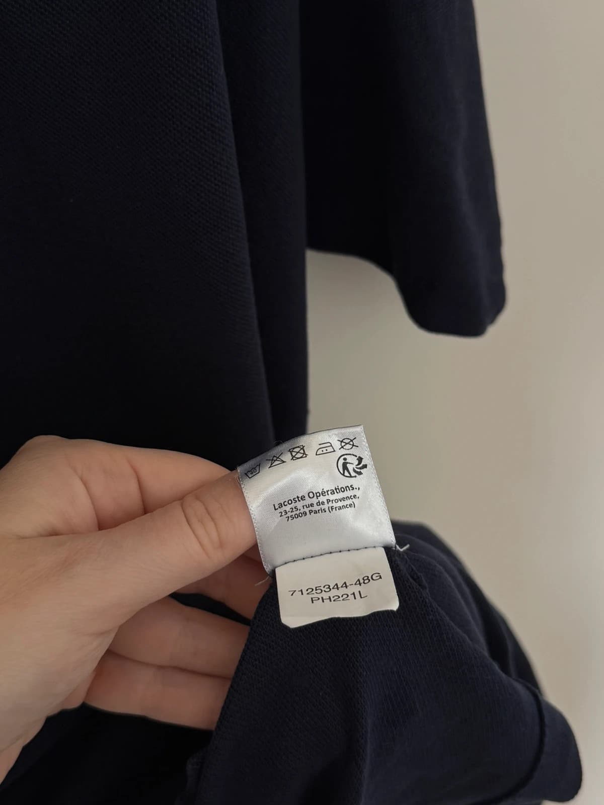 Polo piqué Lacoste bleu marine taille 1XLT - PP2603393 - Photo 6/8