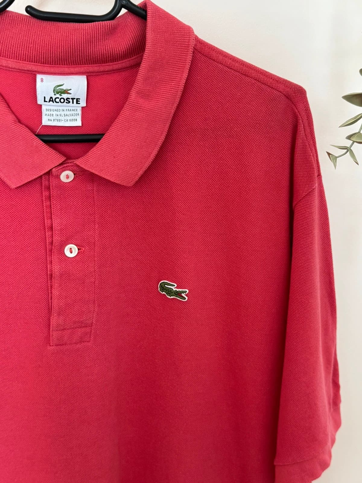 Polo piqué Lacoste rouge corail taille 8/XL - PP2603330 - Photo 3/8