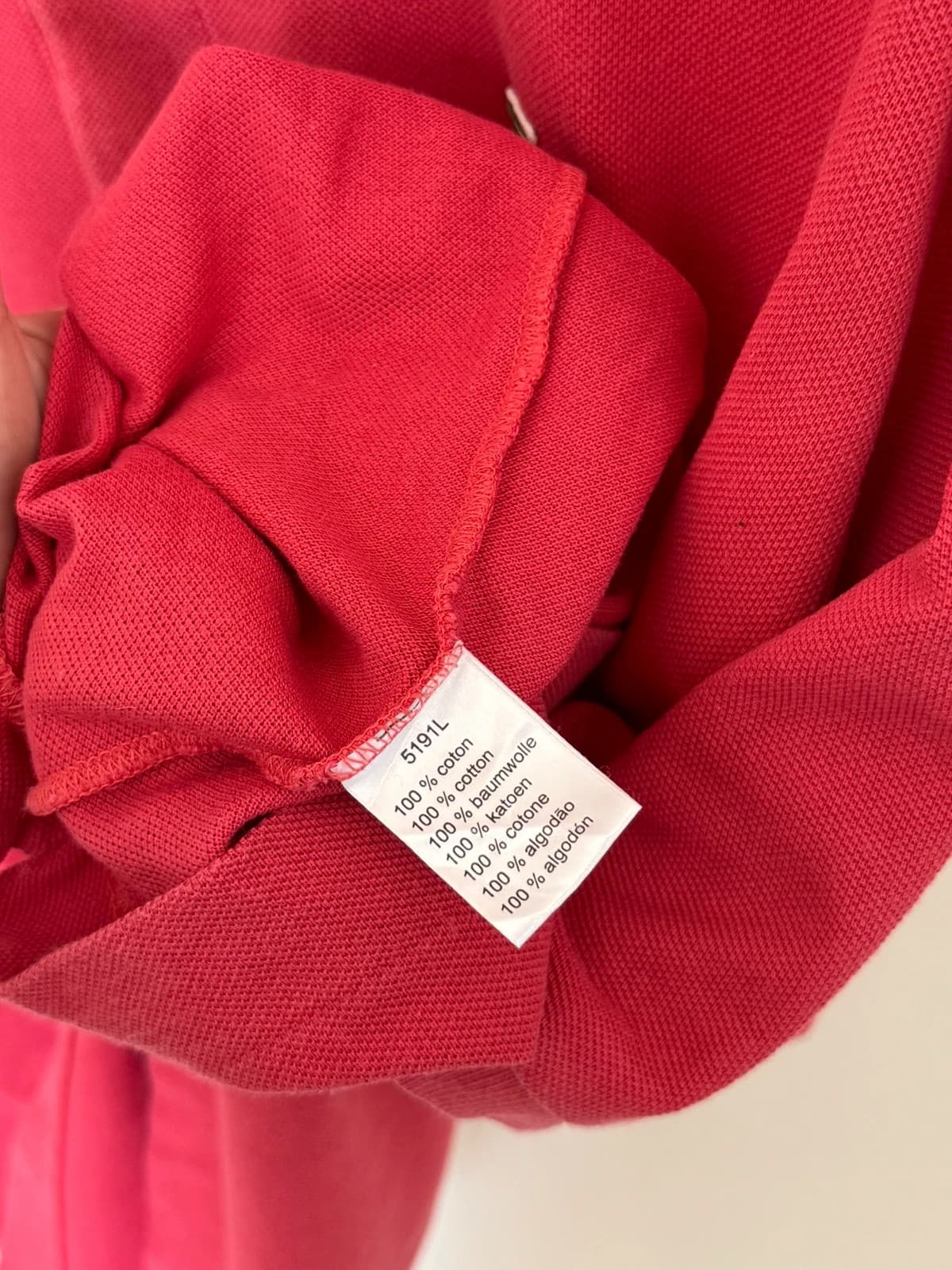 Polo piqué Lacoste rouge corail taille 8/XL - PP2603330 - Photo 6/8