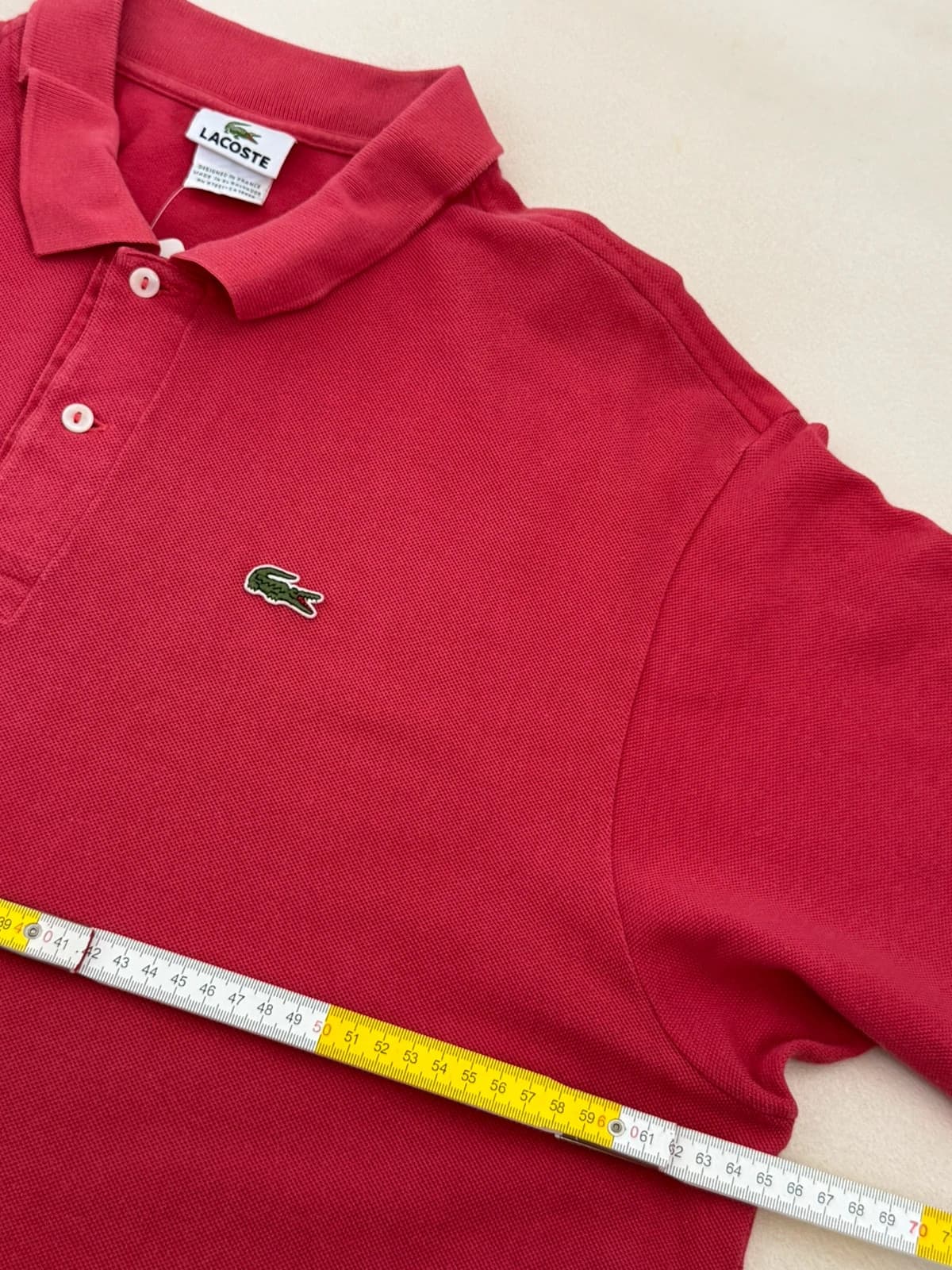 Polo piqué Lacoste rouge corail taille 8/XL - PP2603330 - Photo 7/8