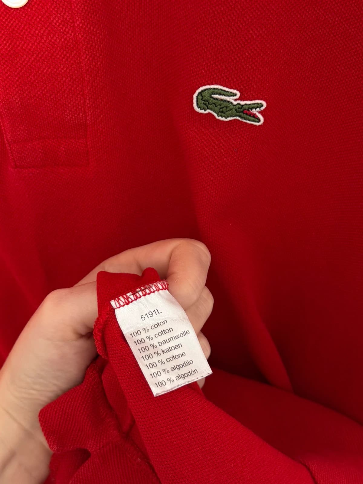Polo piqué Lacoste rouge taille 8/XL - PP2603333 - Photo 6/9