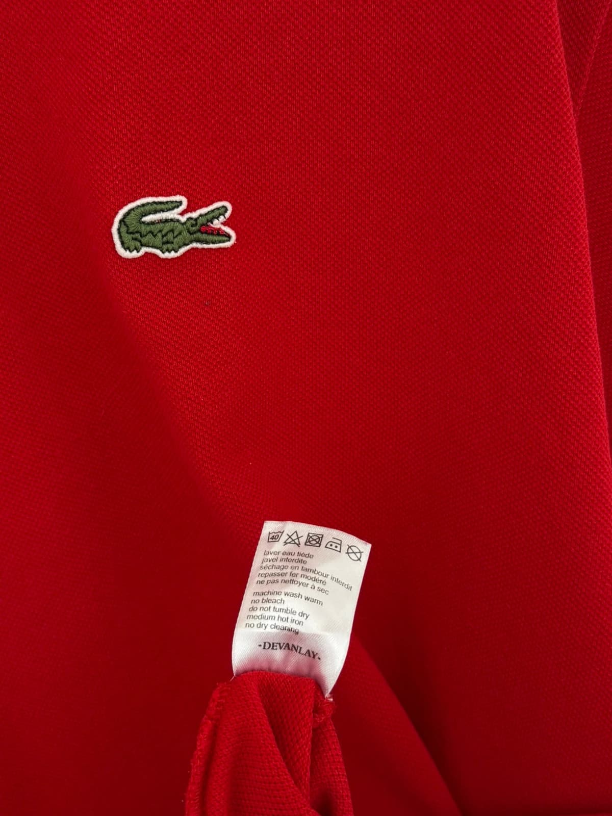 Polo piqué Lacoste rouge taille 8/XL - PP2603333 - Photo 7/9