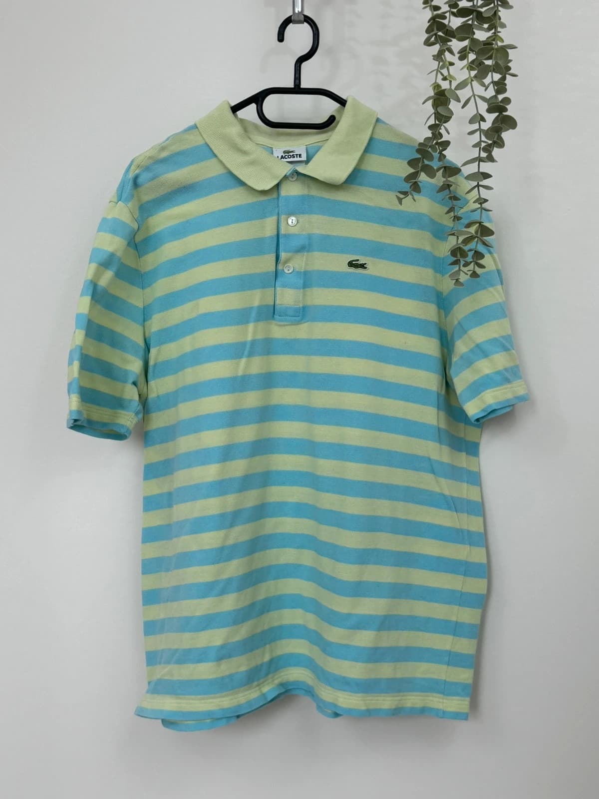 Polo piqué Lacoste rayé bleu jaune pastel taille 7/XL - PP2603259 - Photo 2/8