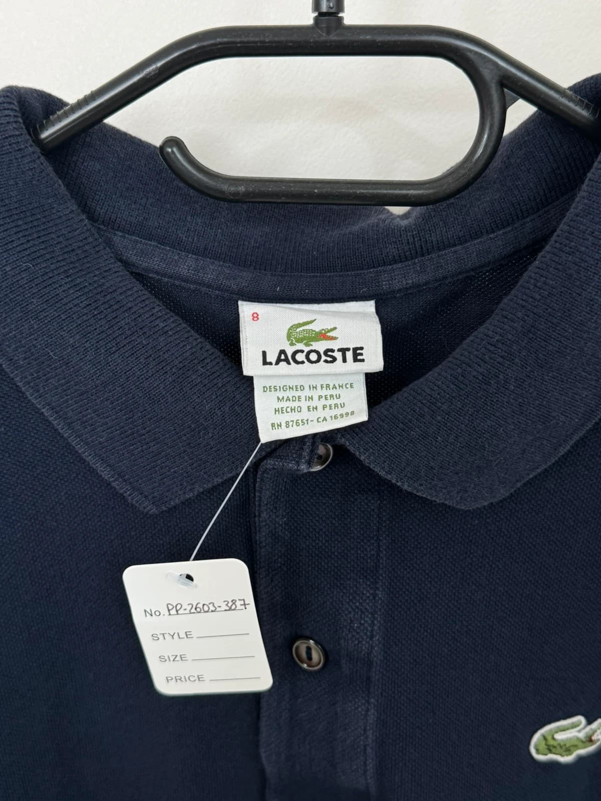 Polo piqué Lacoste bleu marine taille 8/XXL - PP2603387 - Photo 4/8