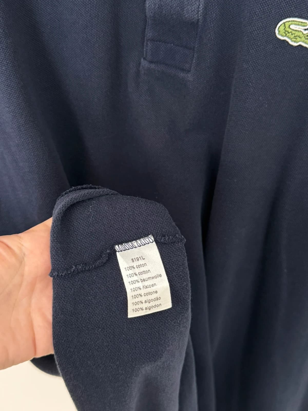Polo piqué Lacoste bleu marine taille 8/XXL - PP2603387 - Photo 5/8