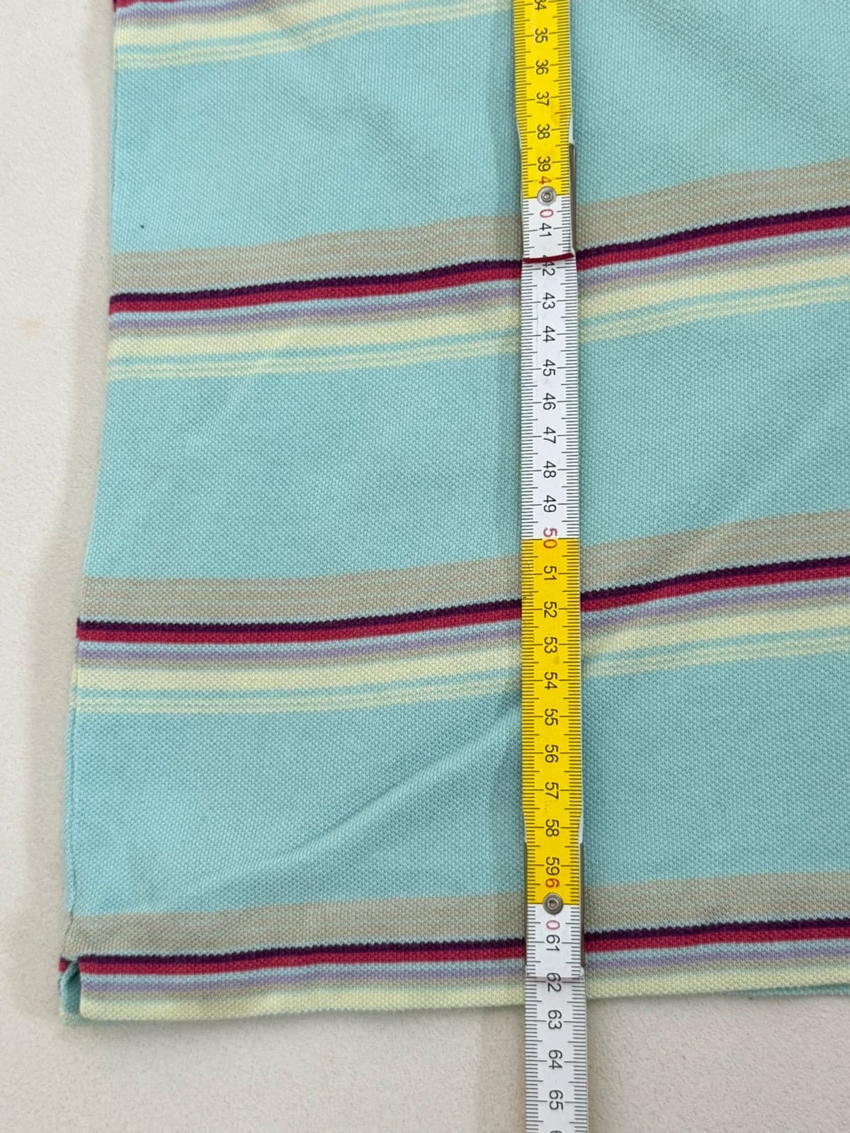 Polo piqué Lacoste rayé pastel bleu taille 4/M - PP2603262 - Photo 8/8