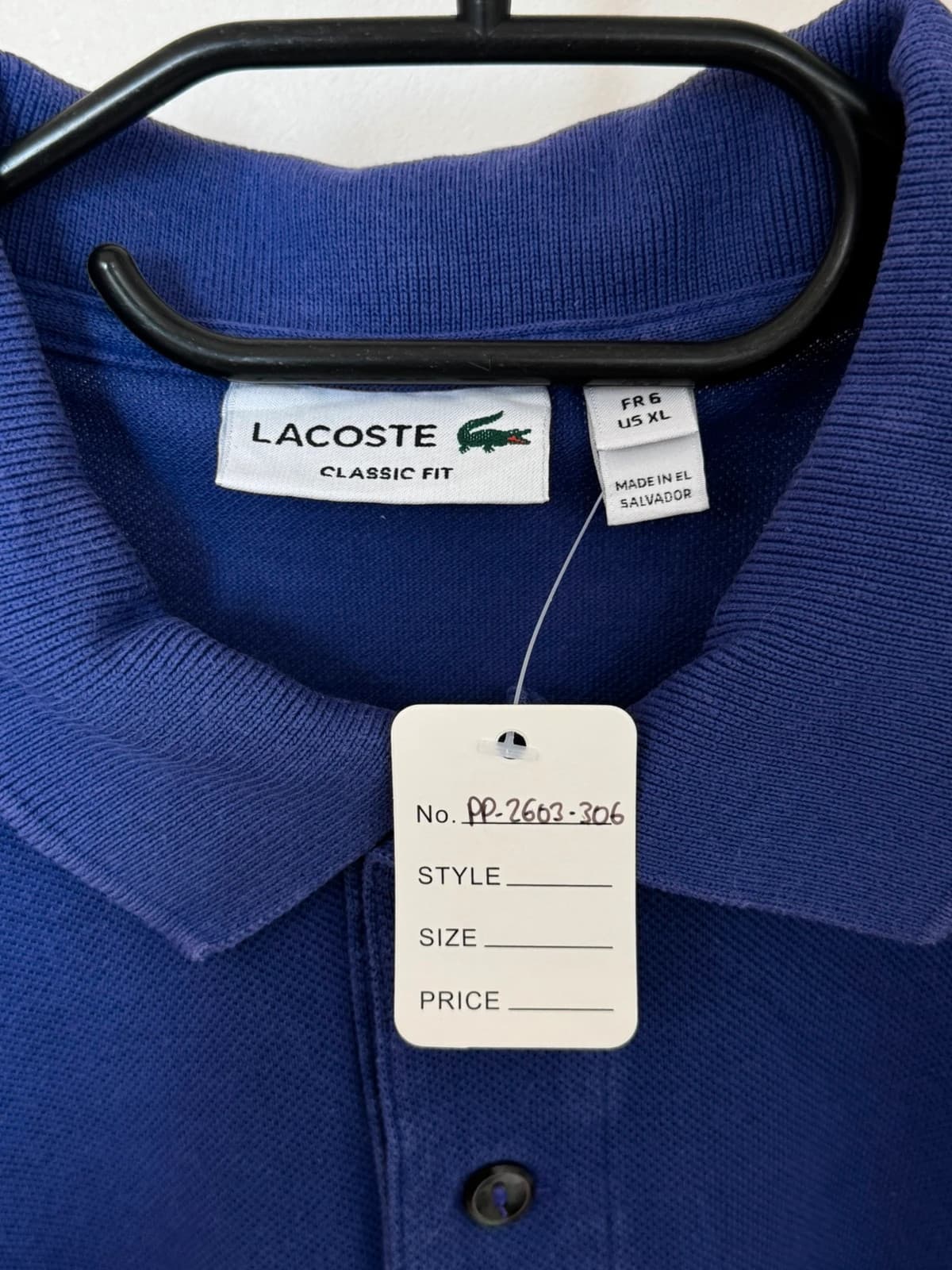 Polo piqué Lacoste classic fit violet taille 6/XL - PP2603306 - Photo 4/8