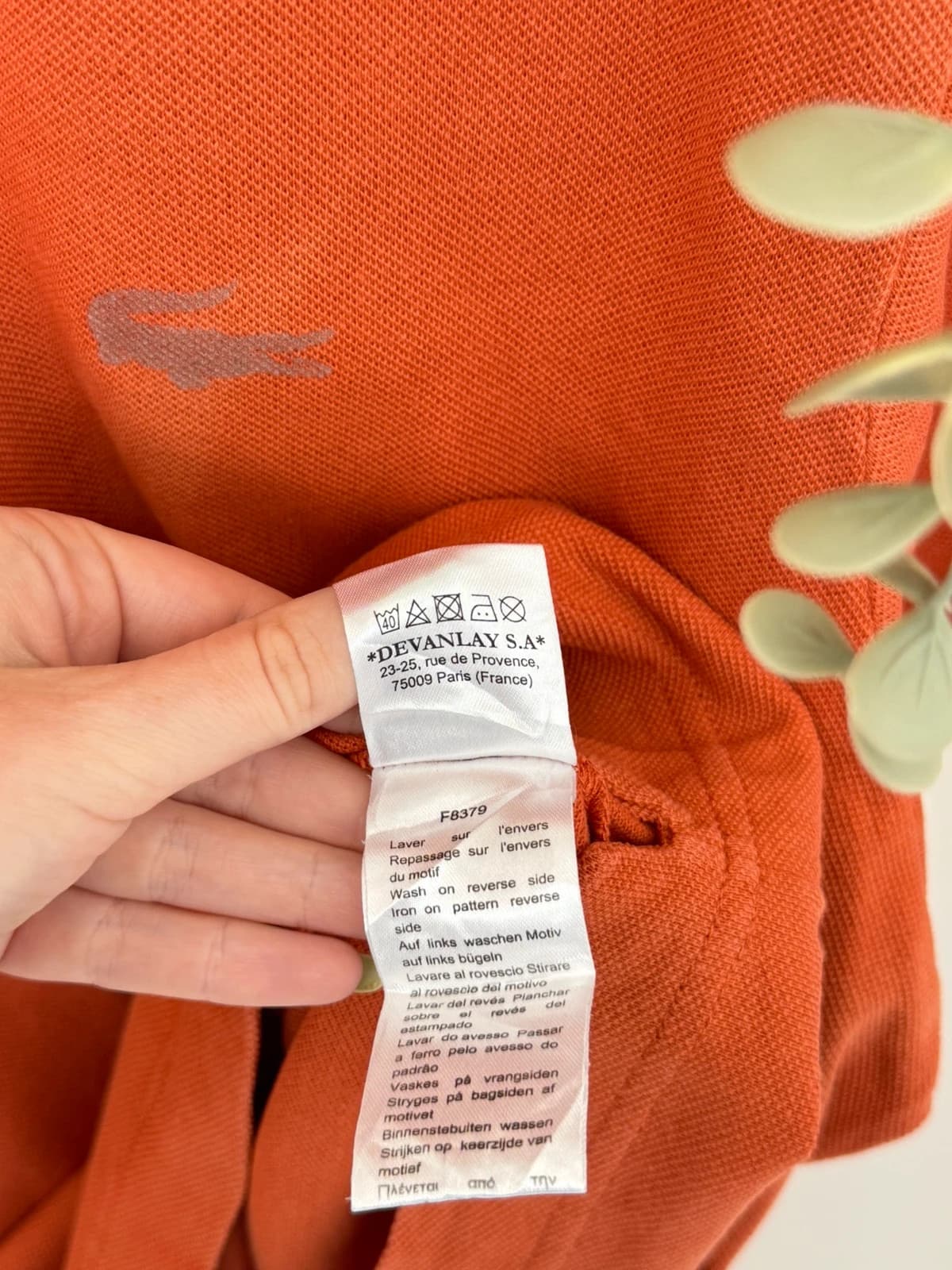 Polo piqué Lacoste Saks Fifth Avenue orange brique taille 7/XL - PP2603349 - Photo 6/8