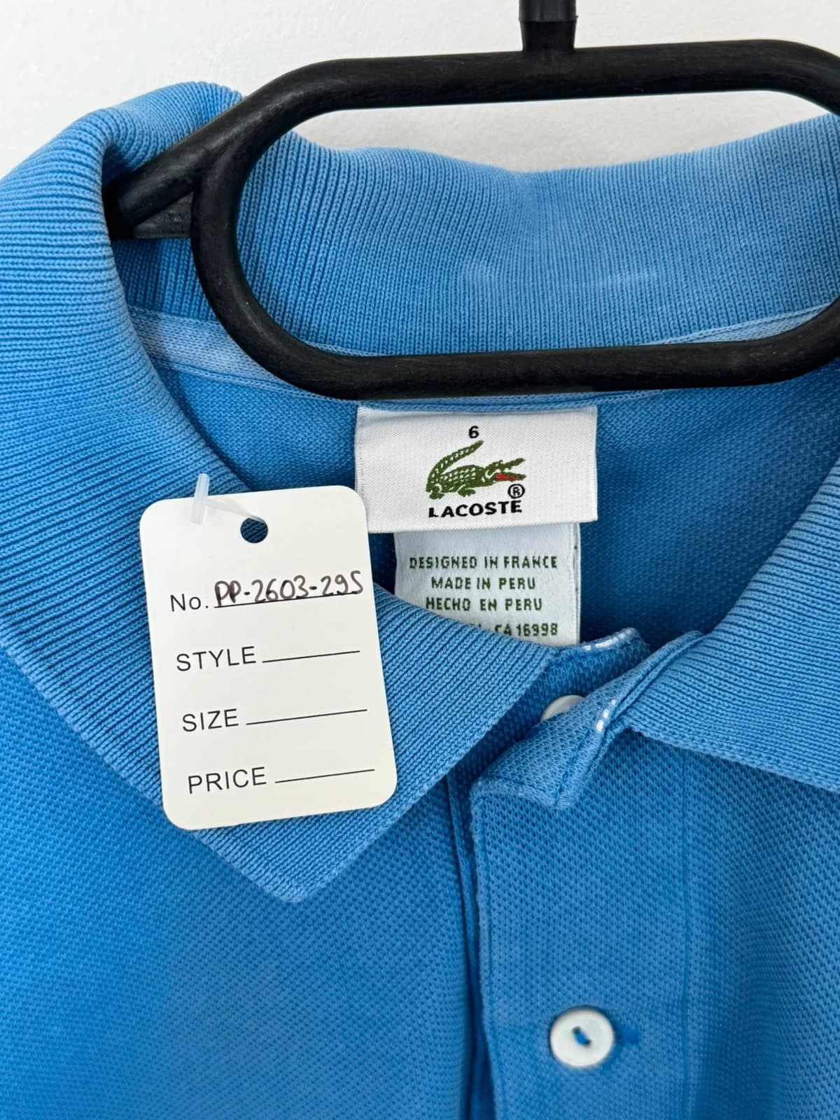 Polo piqué Lacoste bleu taille 6/L - PP2603295 - Photo 4/9